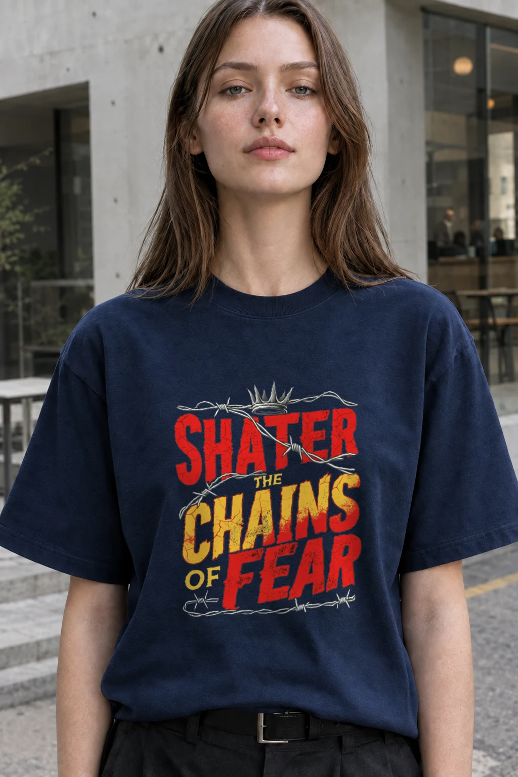 "Shatter The Chains" Heavyweight Unisex Crewneck T-shirt | Gildan 5000