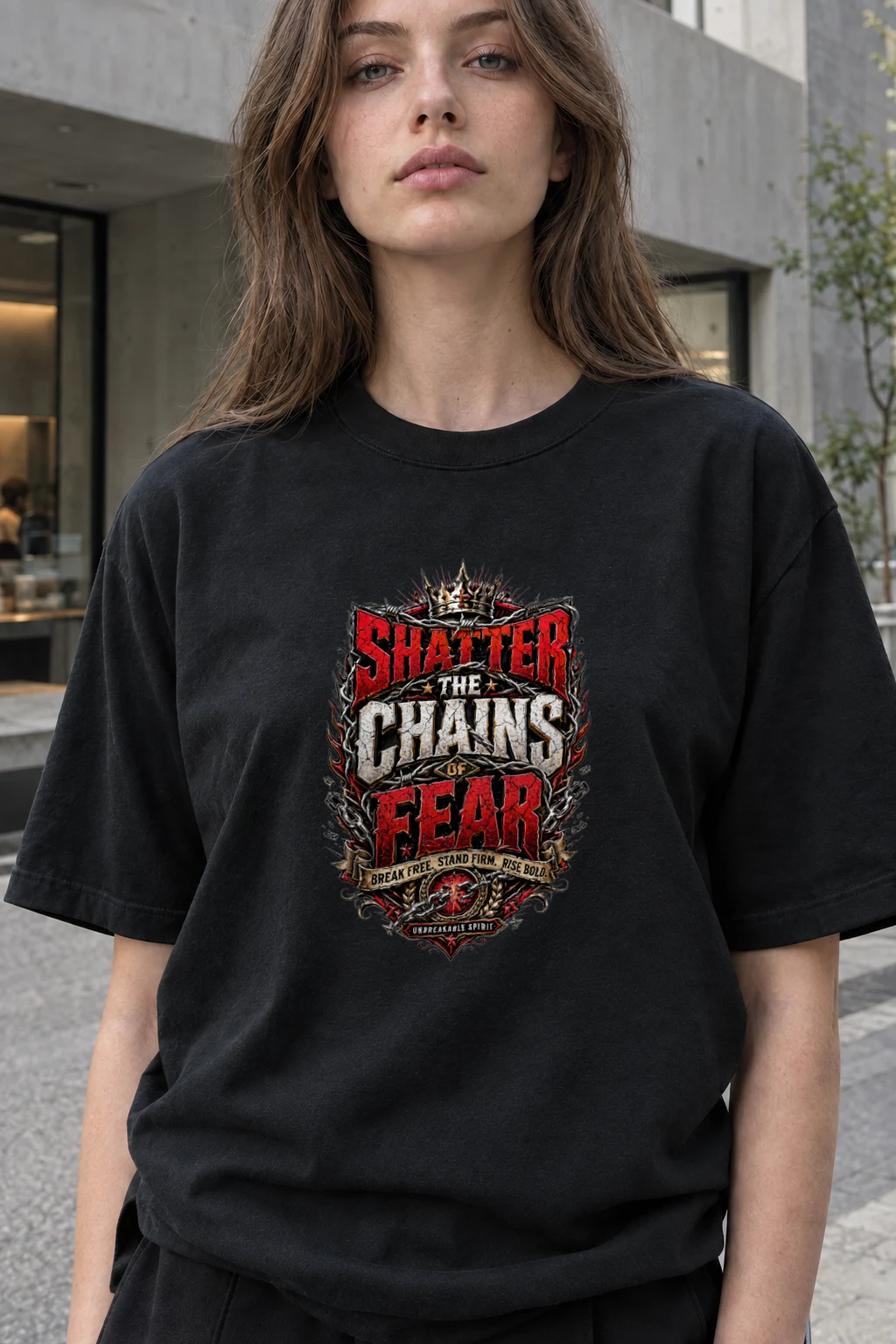 "Shatter The Chains" Heavyweight Unisex Crewneck T-shirt | Gildan 5000