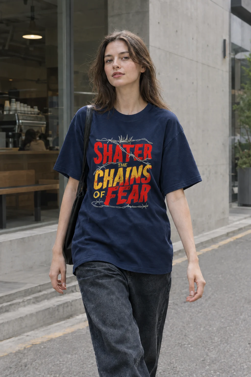 "Shatter The Chains" Heavyweight Unisex Crewneck T-shirt | Gildan 5000