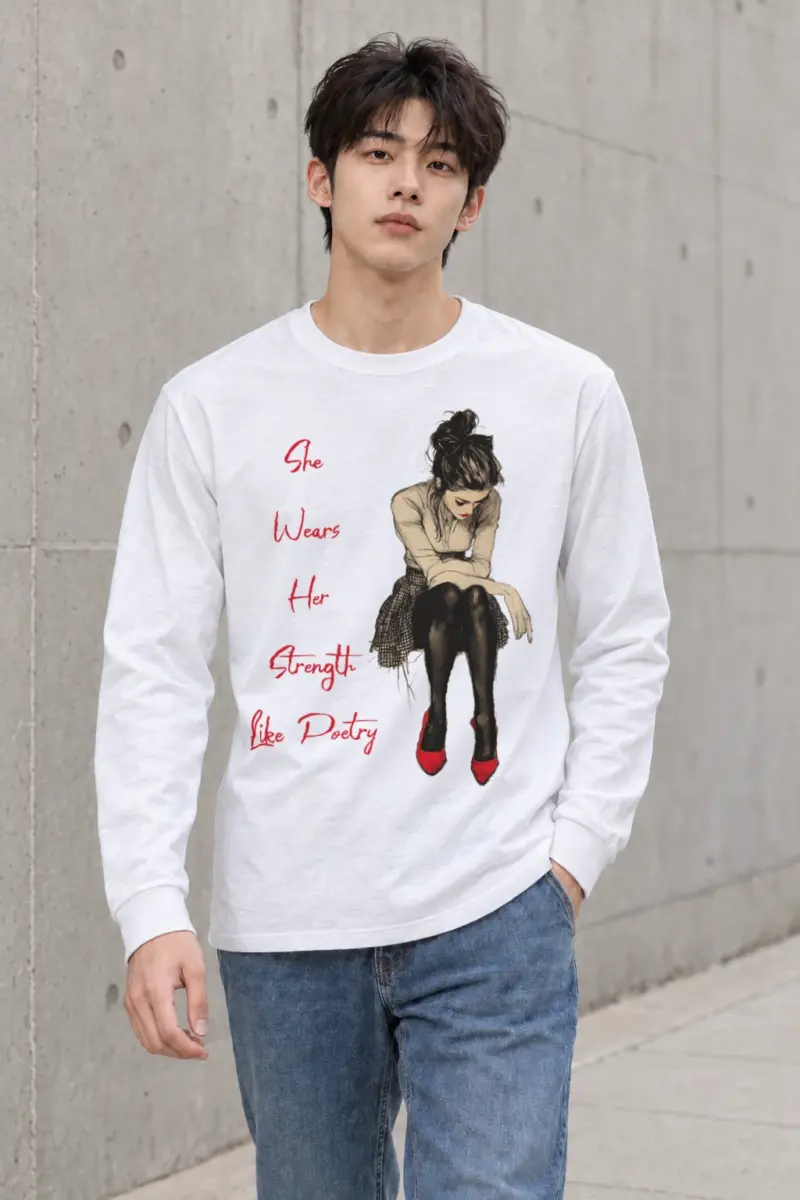 "She Wears Her Strength" Unisex Longsleeve T-shirt | Gildan 2400