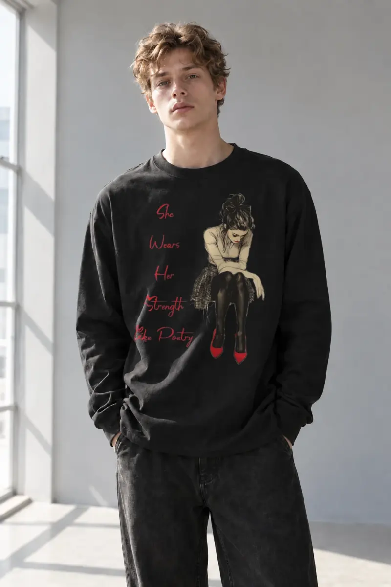 "She Wears Her Strength" Unisex Longsleeve T-shirt | Gildan 2400