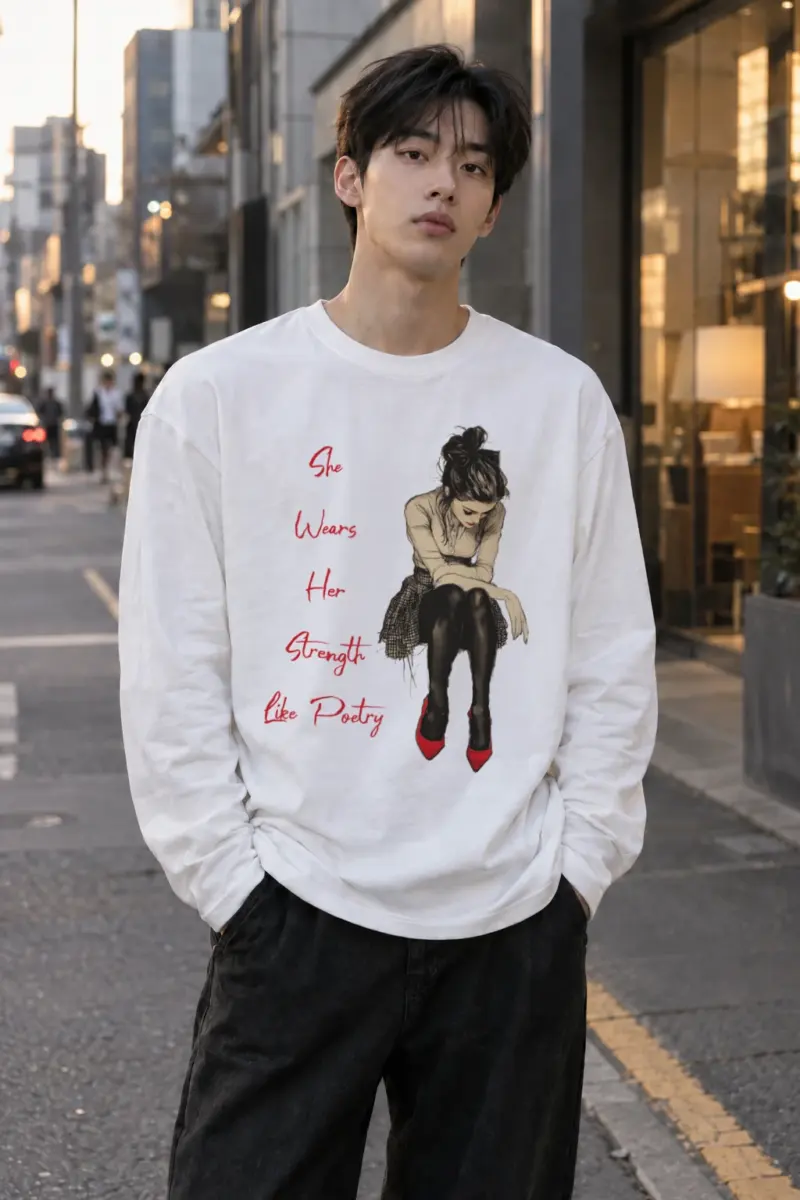 "She Wears Her Strength" Unisex Longsleeve T-shirt | Gildan 2400