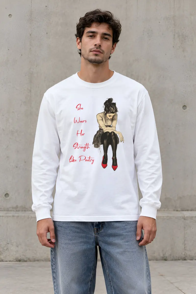 "She Wears Her Strength" Unisex Longsleeve T-shirt