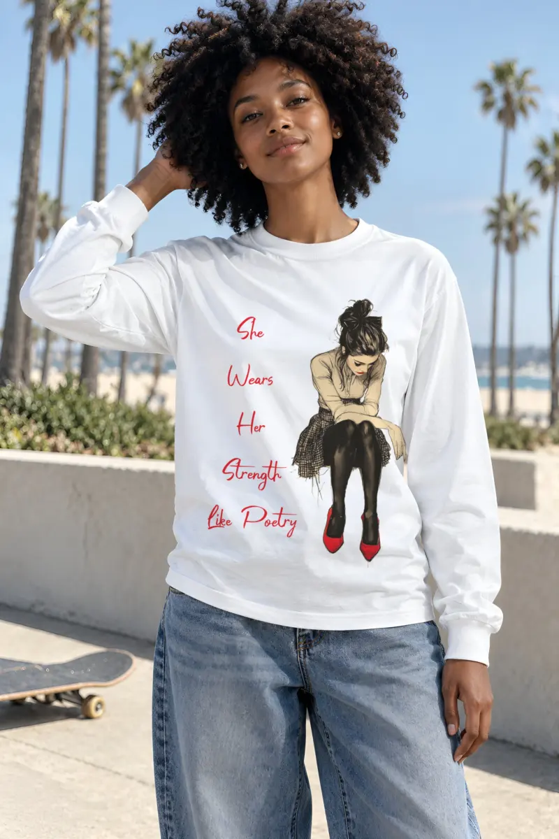 "She Wears Her Strength" Unisex Longsleeve T-shirt