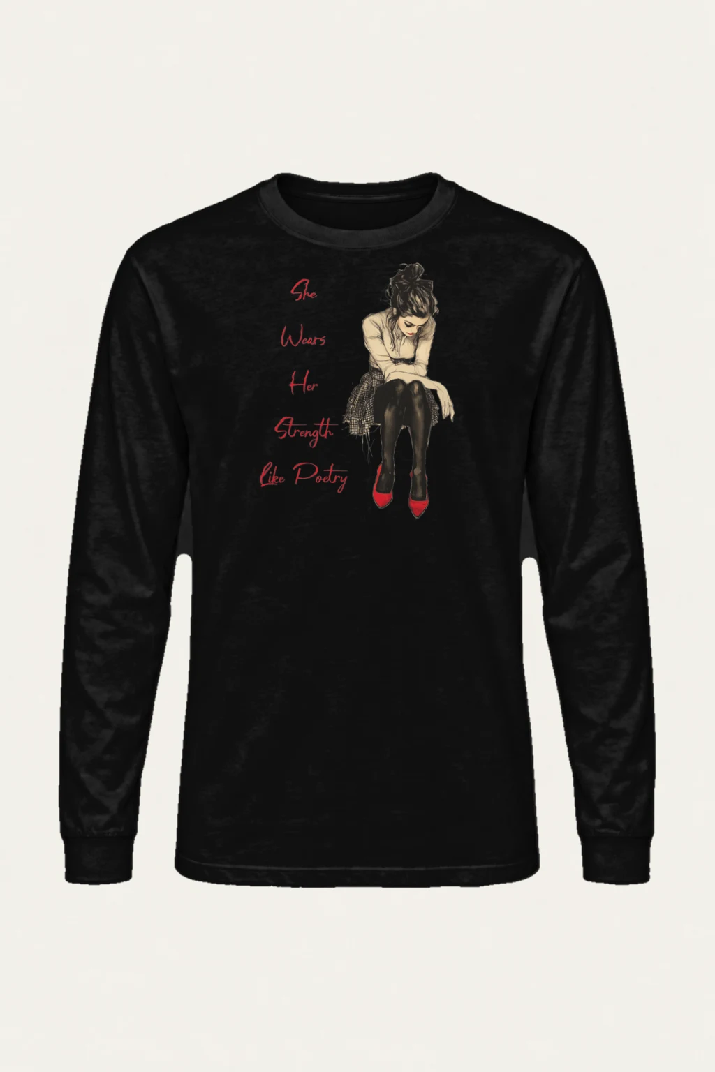 "She Wears Her Strength" Unisex Longsleeve T-shirt | Gildan 2400
