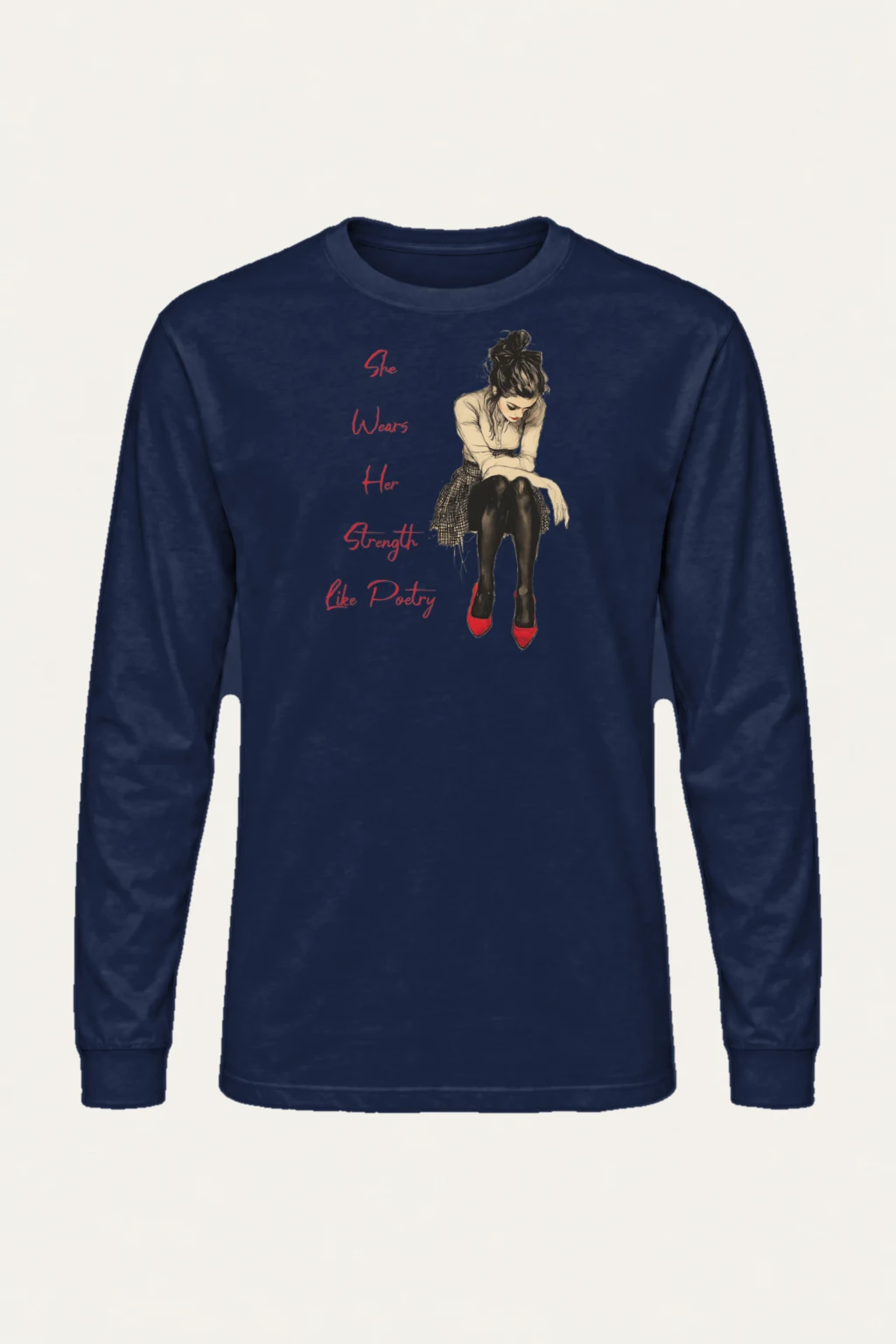 "She Wears Her Strength" Unisex Longsleeve T-shirt | Gildan 2400