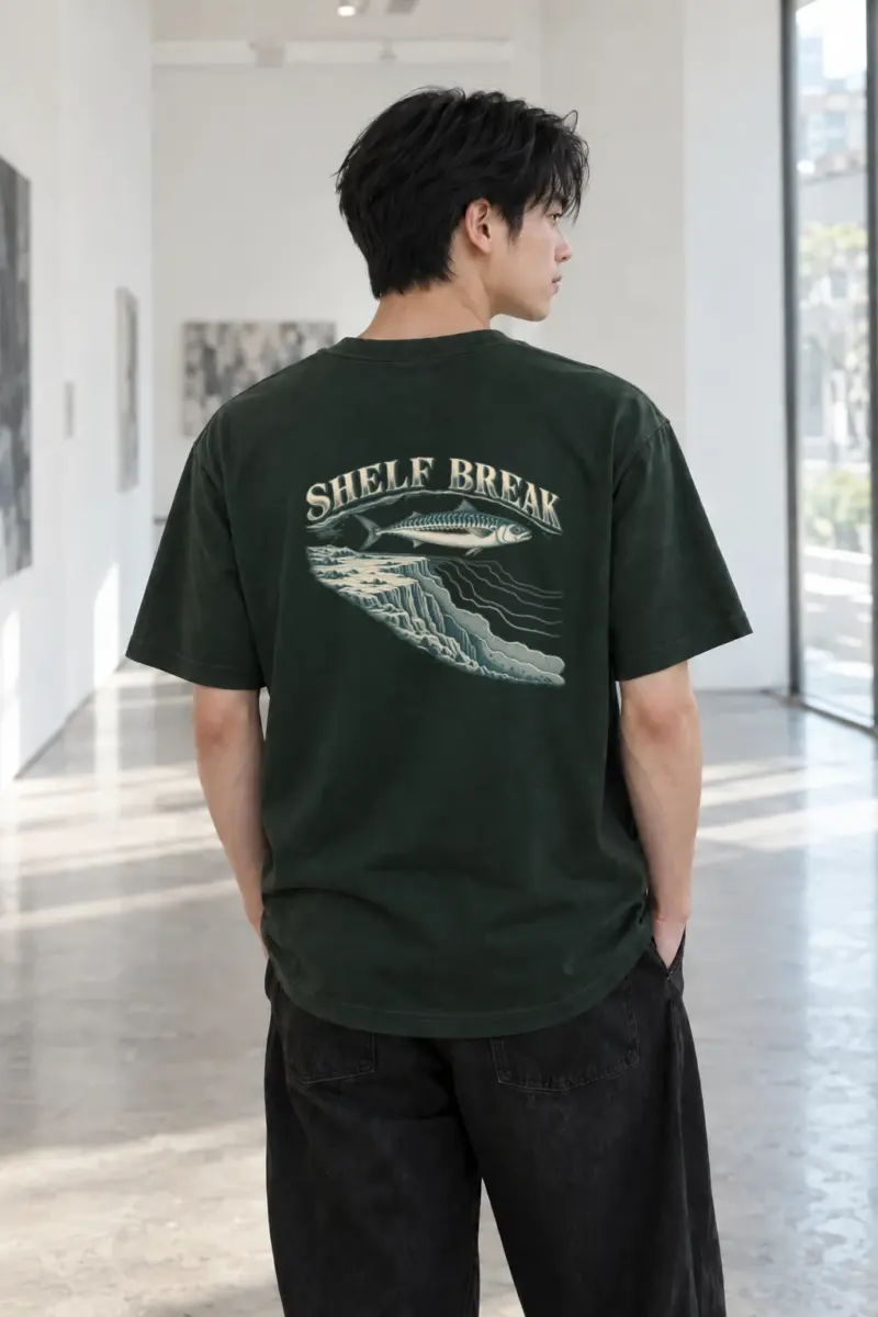 "Shelf Break" Heavyweight Unisex Crewneck T-shirt | Gildan 5000