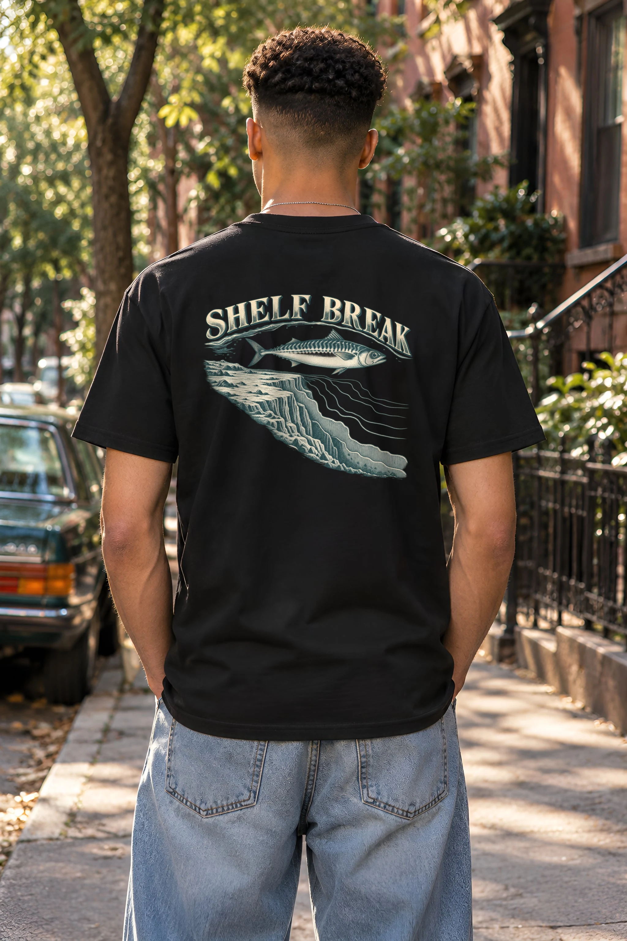 "Shelf Break" Heavyweight Unisex Crewneck T-shirt