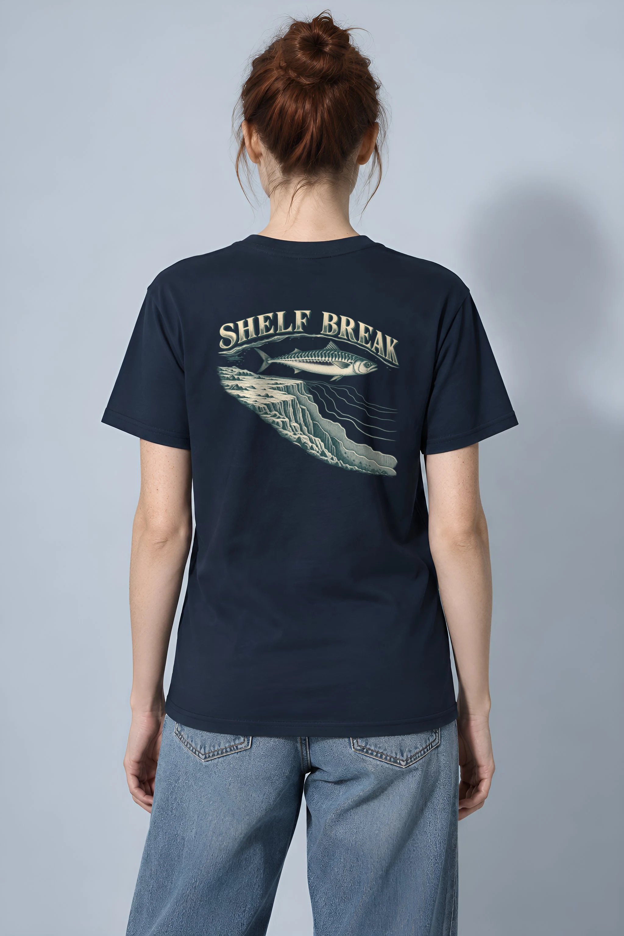 "Shelf Break" Heavyweight Unisex Crewneck T-shirt