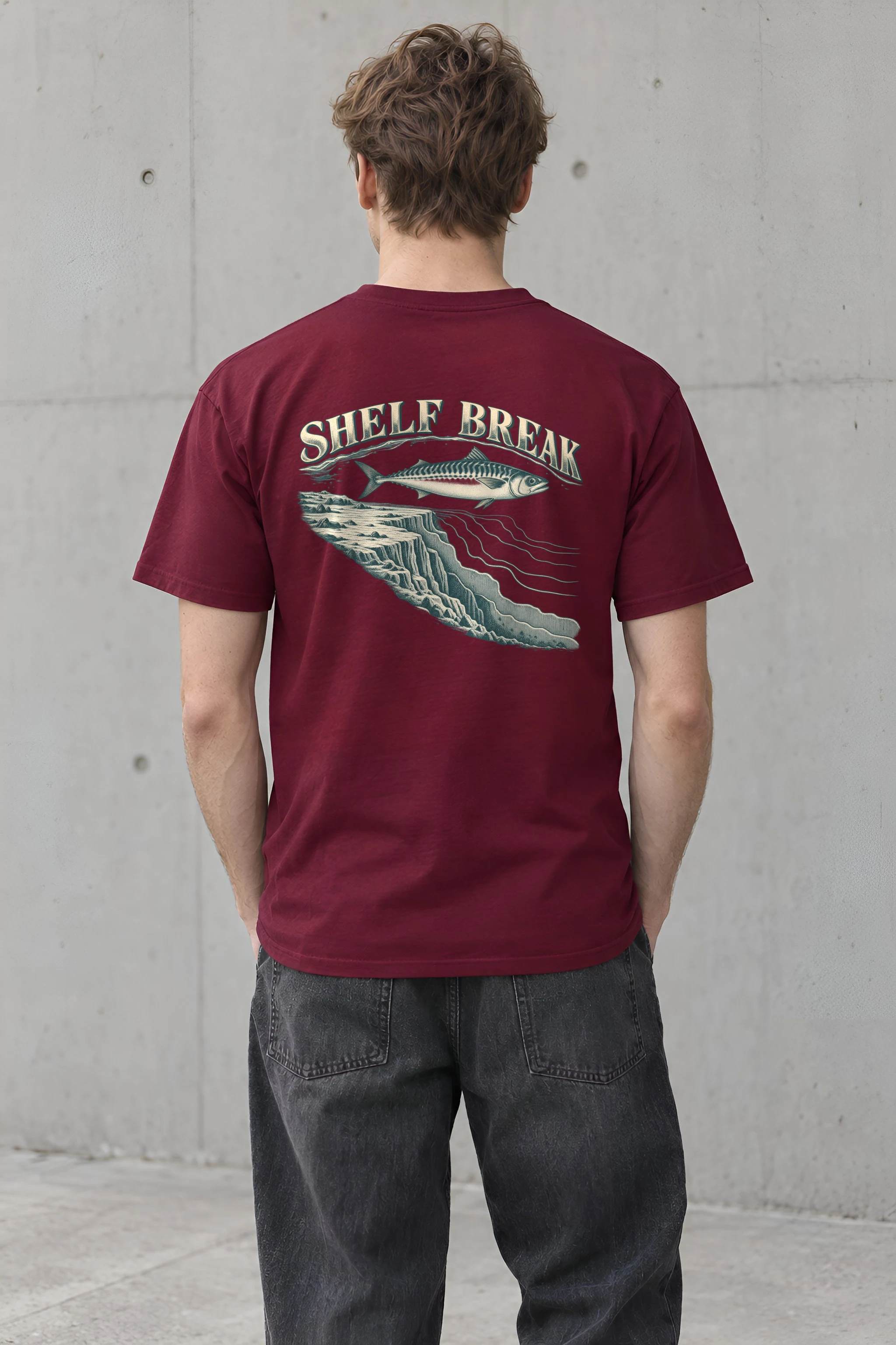 "Shelf Break" Heavyweight Unisex Crewneck T-shirt