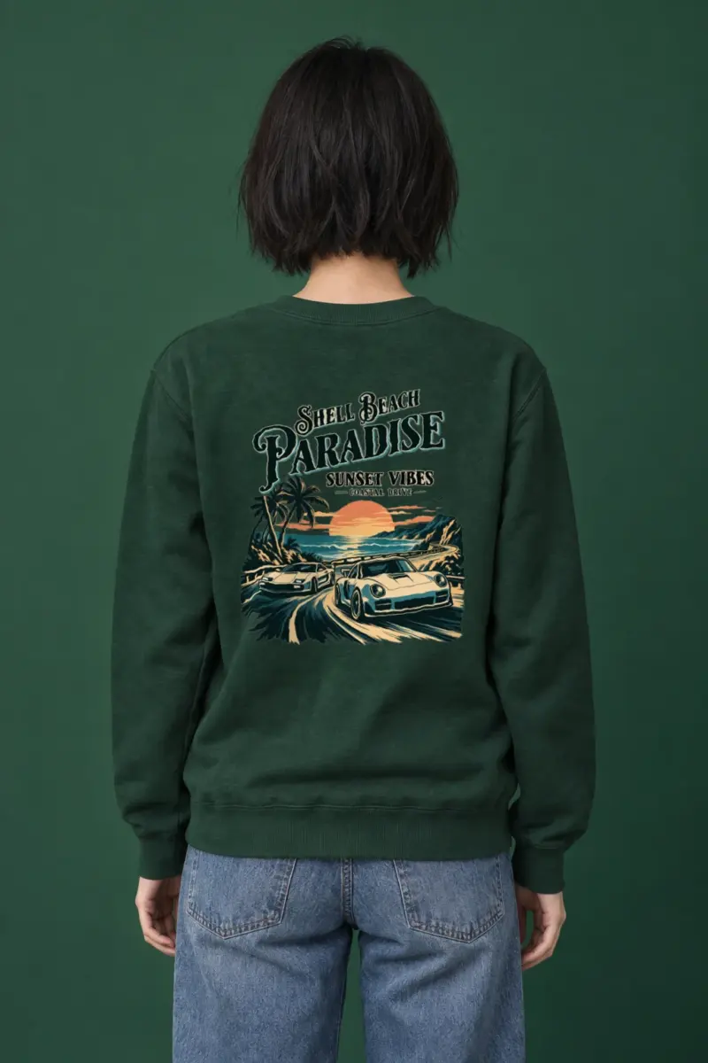 "Shell Beach Paradise" Heavy Blend Unisex Crewneck Sweatshirt