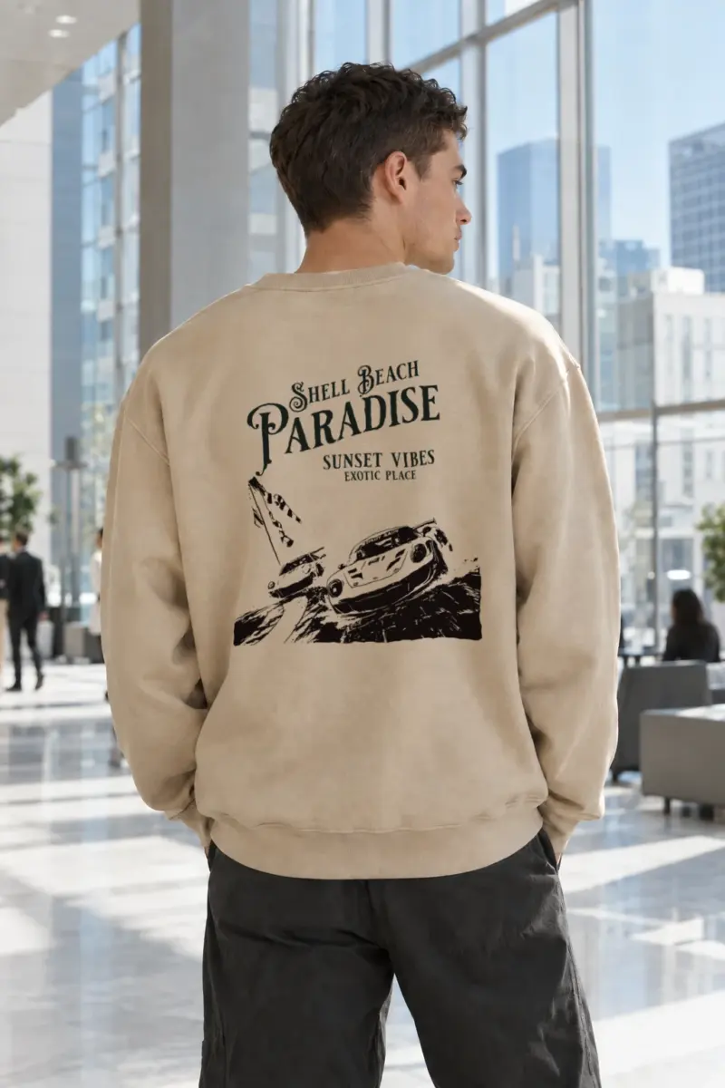 “Shell Beach Paradise” Heavy Blend Unisex Crewneck Sweatshirt | Gildan 18000