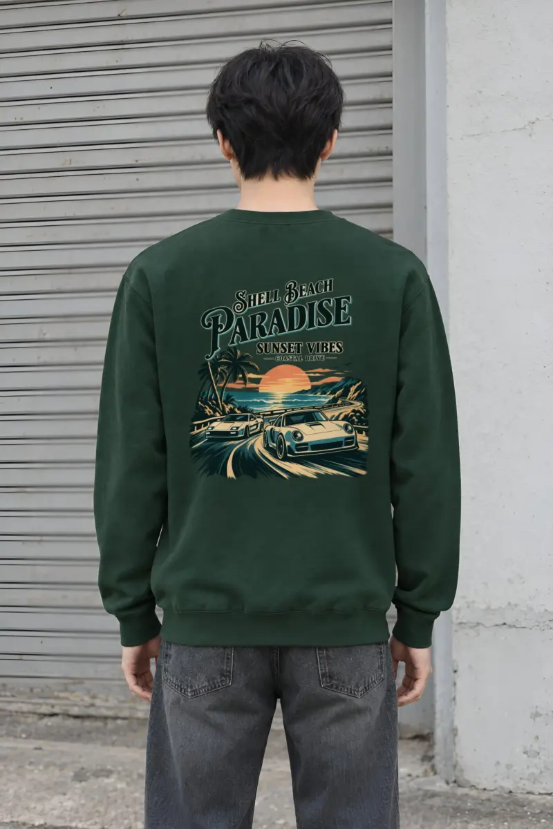 "Shell Beach Paradise" Heavy Blend Unisex Crewneck Sweatshirt