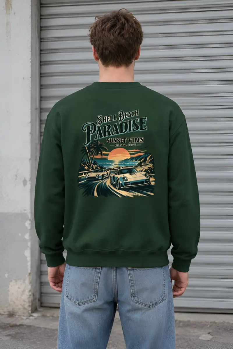 "Shell Beach Paradise" Heavy Blend Unisex Crewneck Sweatshirt
