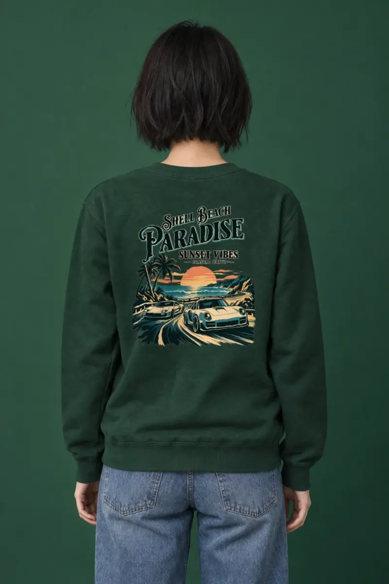 "Shell Beach Paradise" Heavy Blend Unisex Crewneck Sweatshirt | Gildan 18000