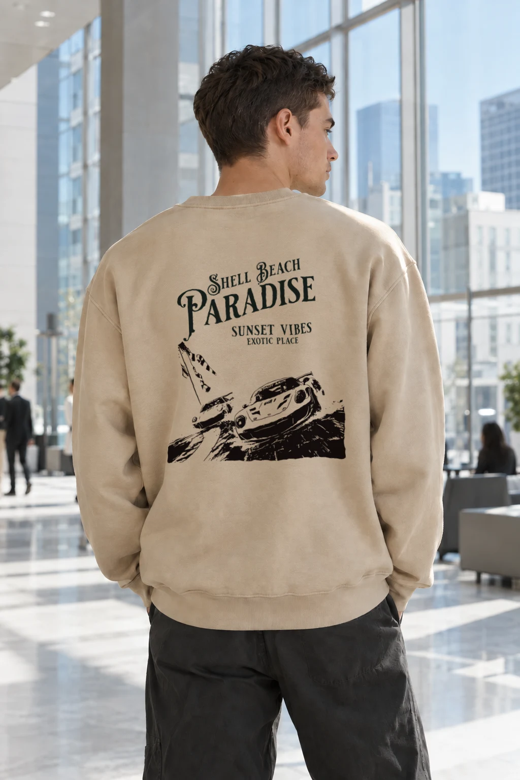 "Shell Beach Paradise" Heavy Blend Unisex Crewneck Sweatshirt | Gildan 18000