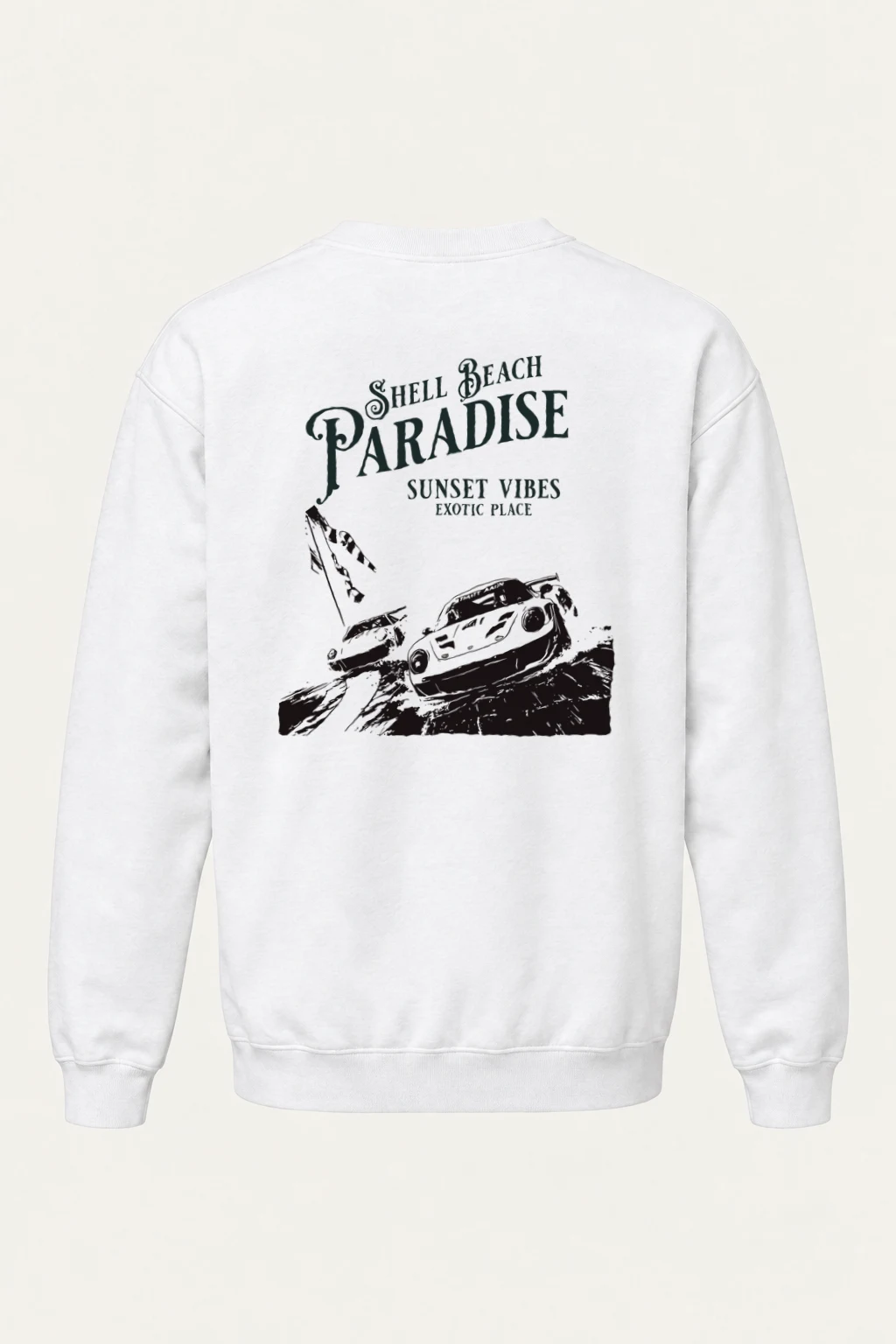 "Shell Beach Paradise" Heavy Blend Unisex Crewneck Sweatshirt | Gildan 18000