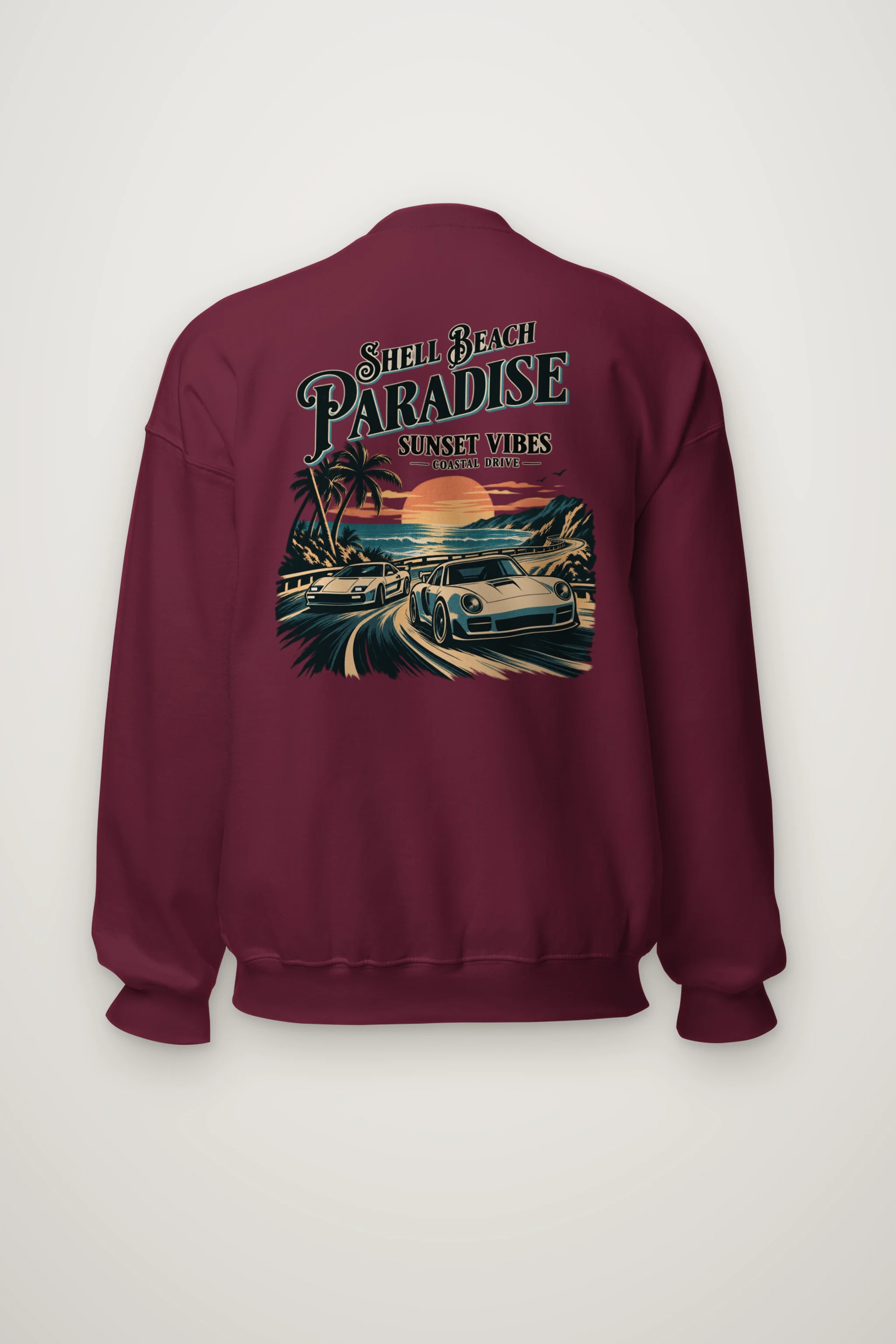 "Shell Beach Paradise" Heavy Blend Unisex Crewneck Sweatshirt