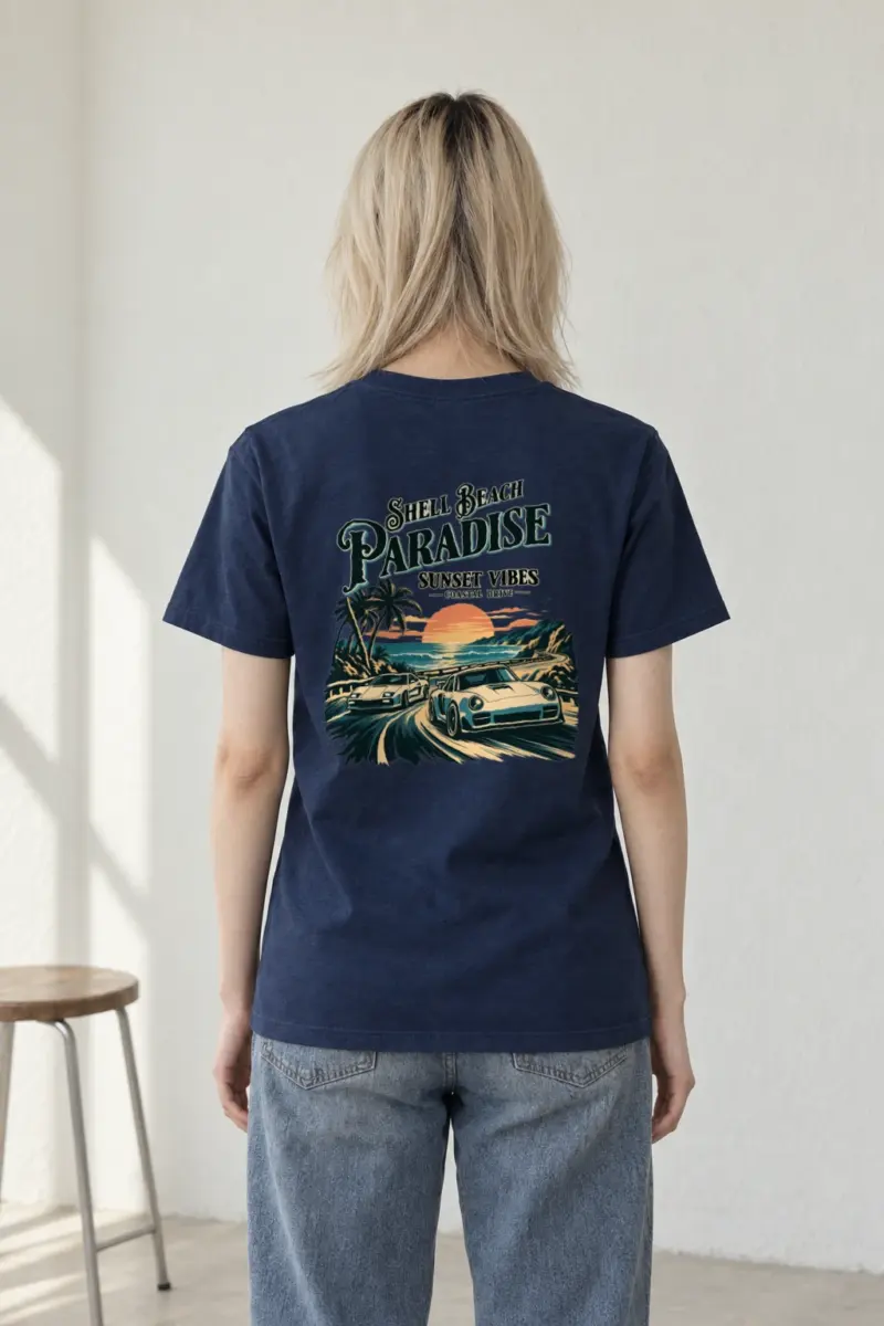 "Shell Beach Paradise" Heavyweight Unisex Crewneck T-shirt