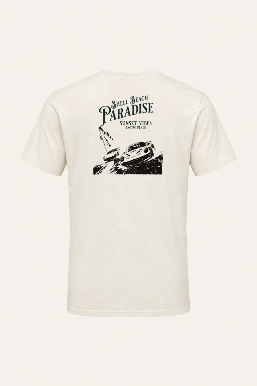 "Shell Beach Paradise" Heavyweight Unisex Crewneck T-shirt | Gildan 5000