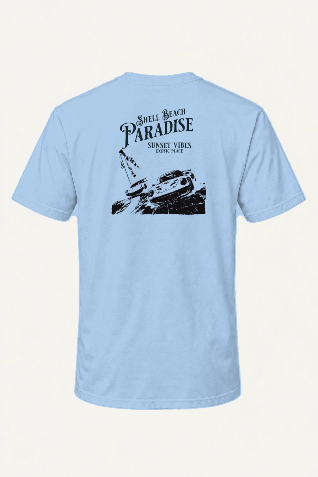 "Shell Beach Paradise" Heavyweight Unisex Crewneck T-shirt | Gildan 5000