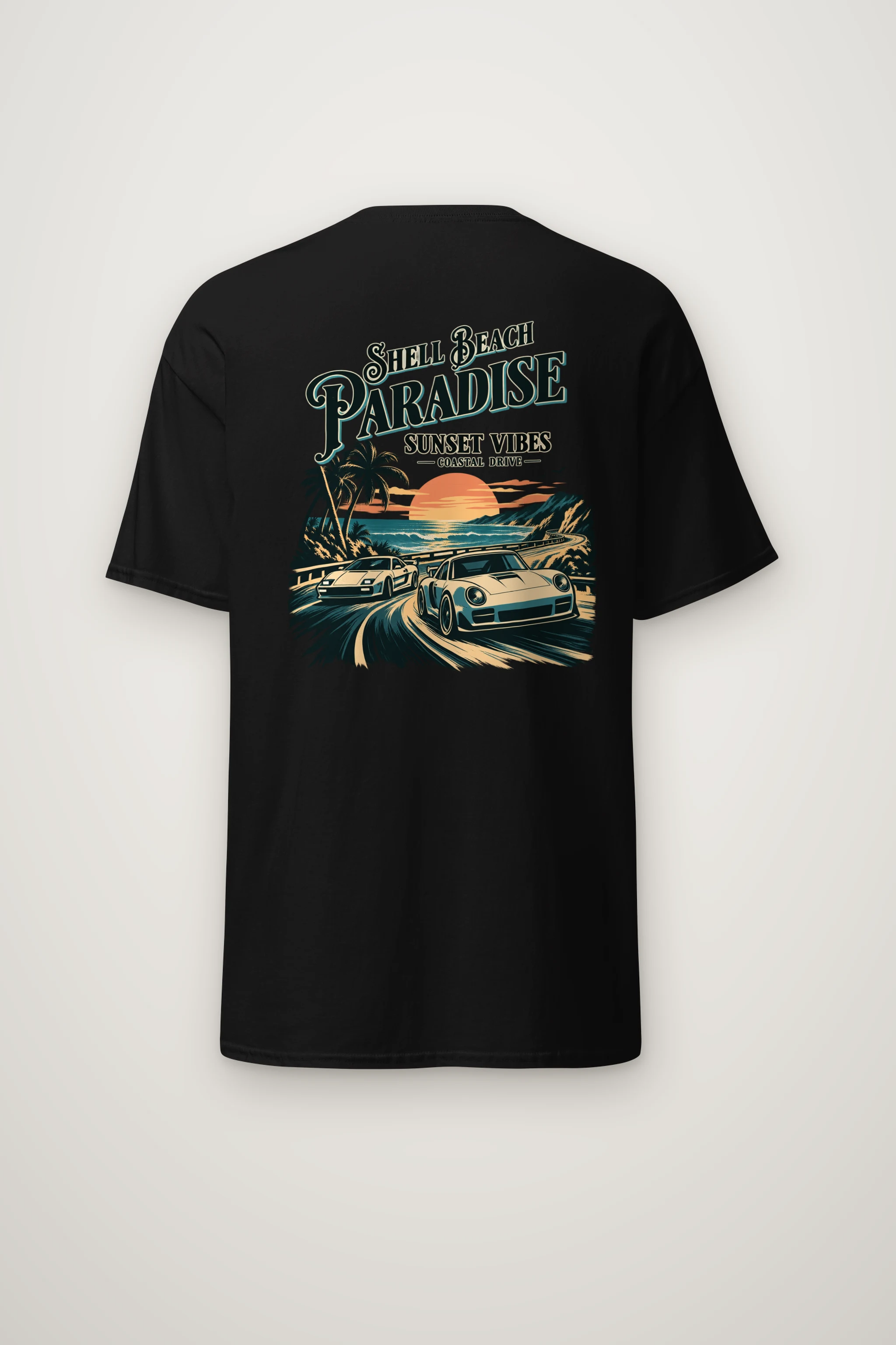 "Shell Beach Paradise" Heavyweight Unisex Crewneck T-shirt