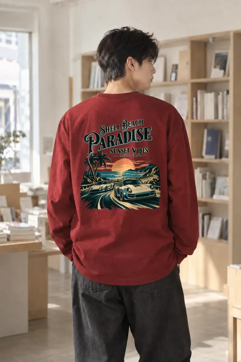 "Shell Beach Paradise" Unisex Longsleeve T-shirt | Gildan 2400