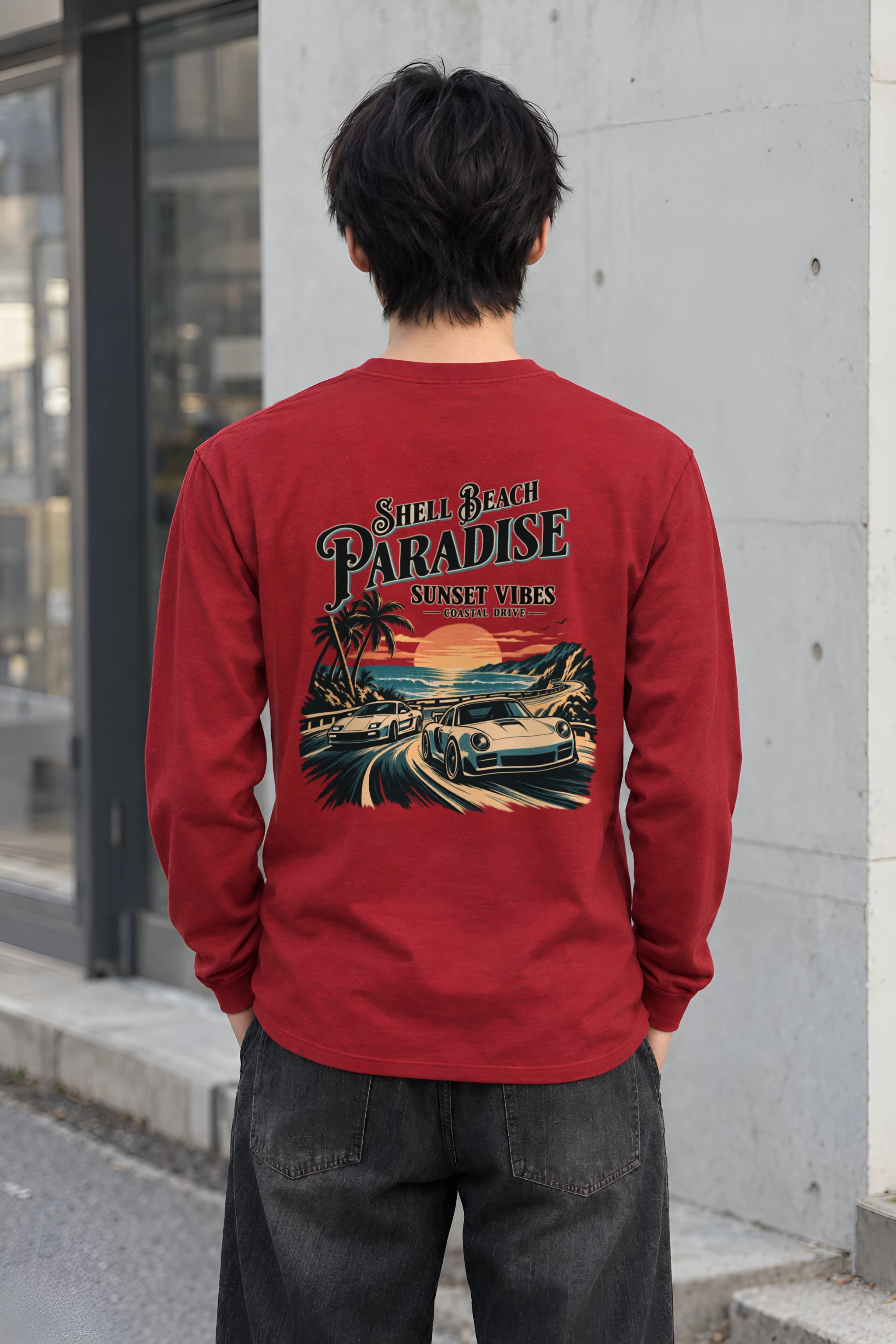 "Shell Beach Paradise" Unisex Longsleeve T-shirt