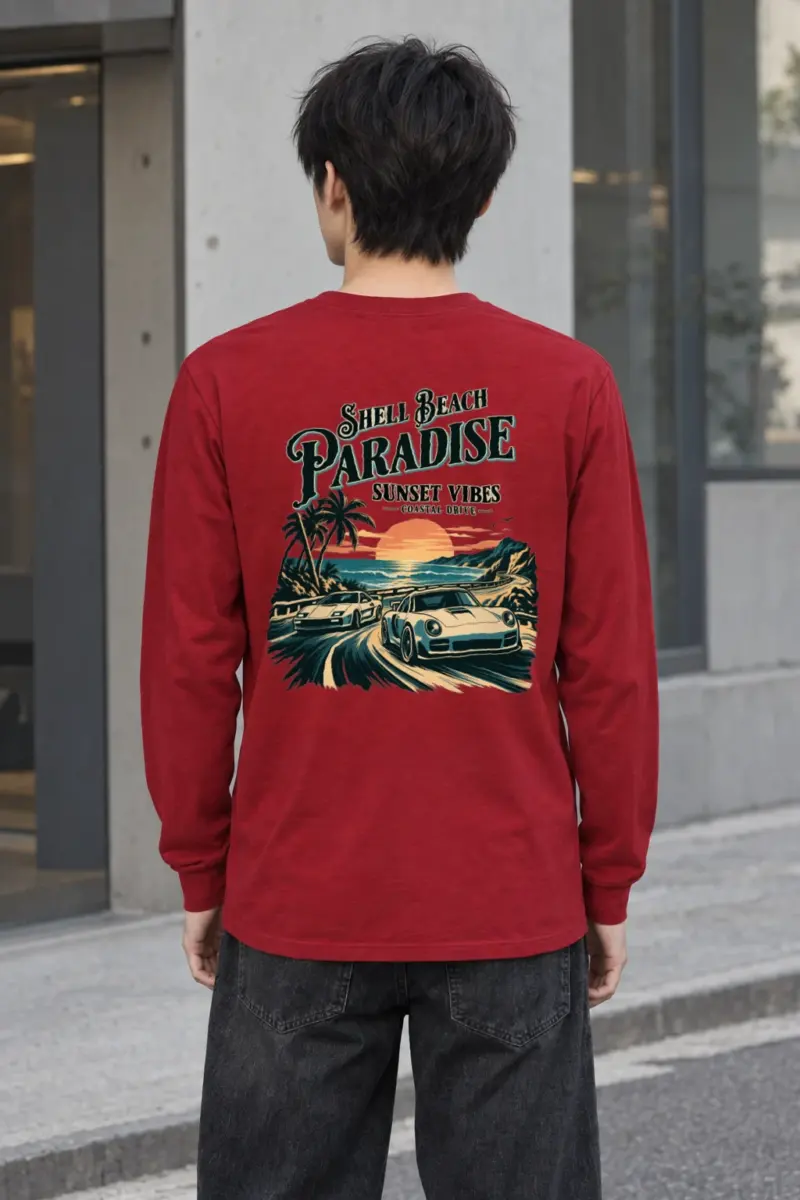 "Shell Beach Paradise" Unisex Longsleeve T-shirt | Gildan 2400