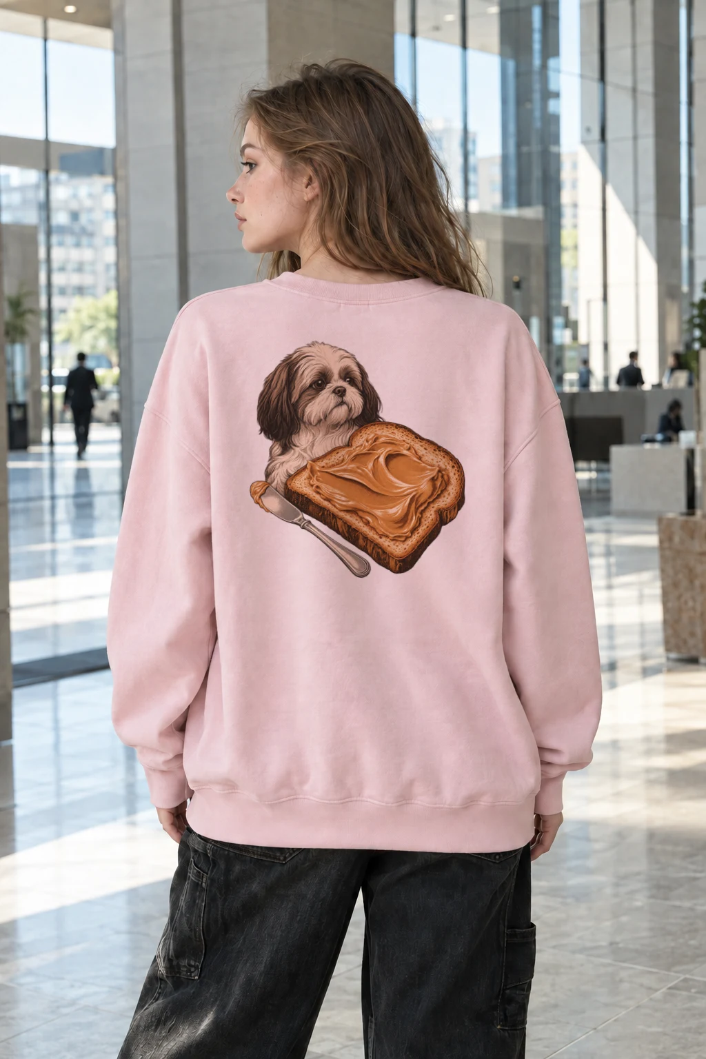 "Shih Tzu Toast" Heavy Blend Unisex Crewneck Sweatshirt | Gildan 18000