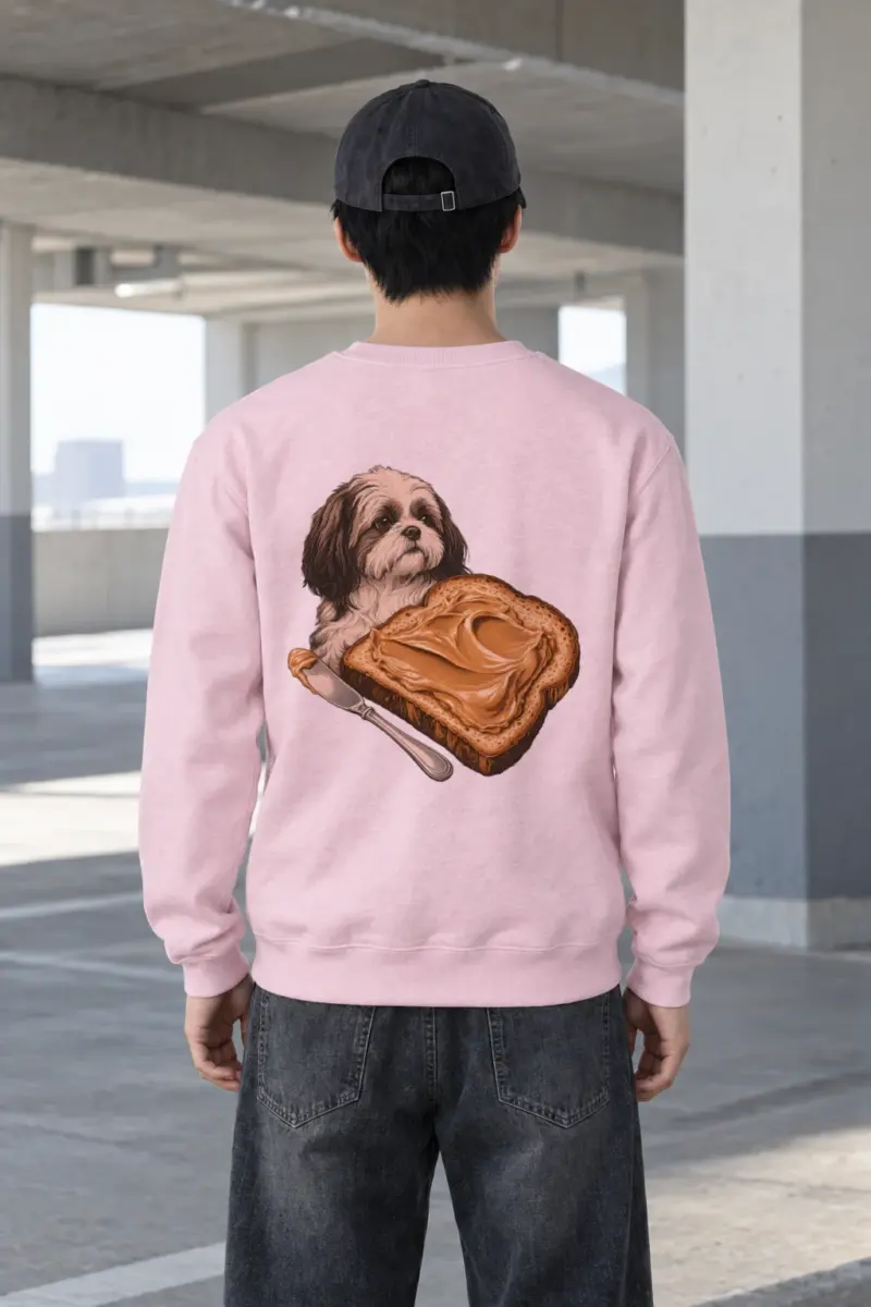"Shih Tzu Toast" Heavy Blend Unisex Crewneck Sweatshirt