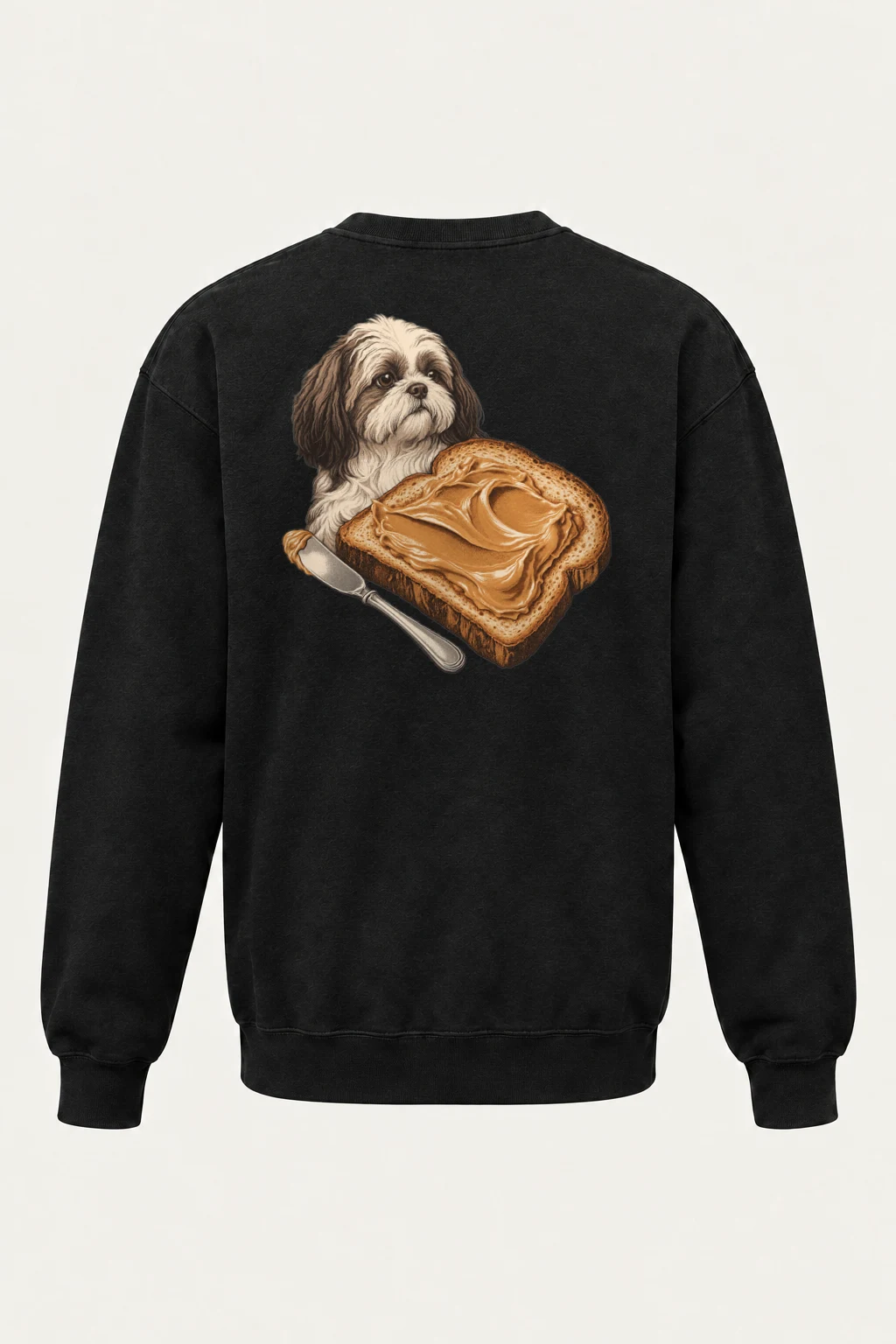 "Shih Tzu Toast" Heavy Blend Unisex Crewneck Sweatshirt | Gildan 18000