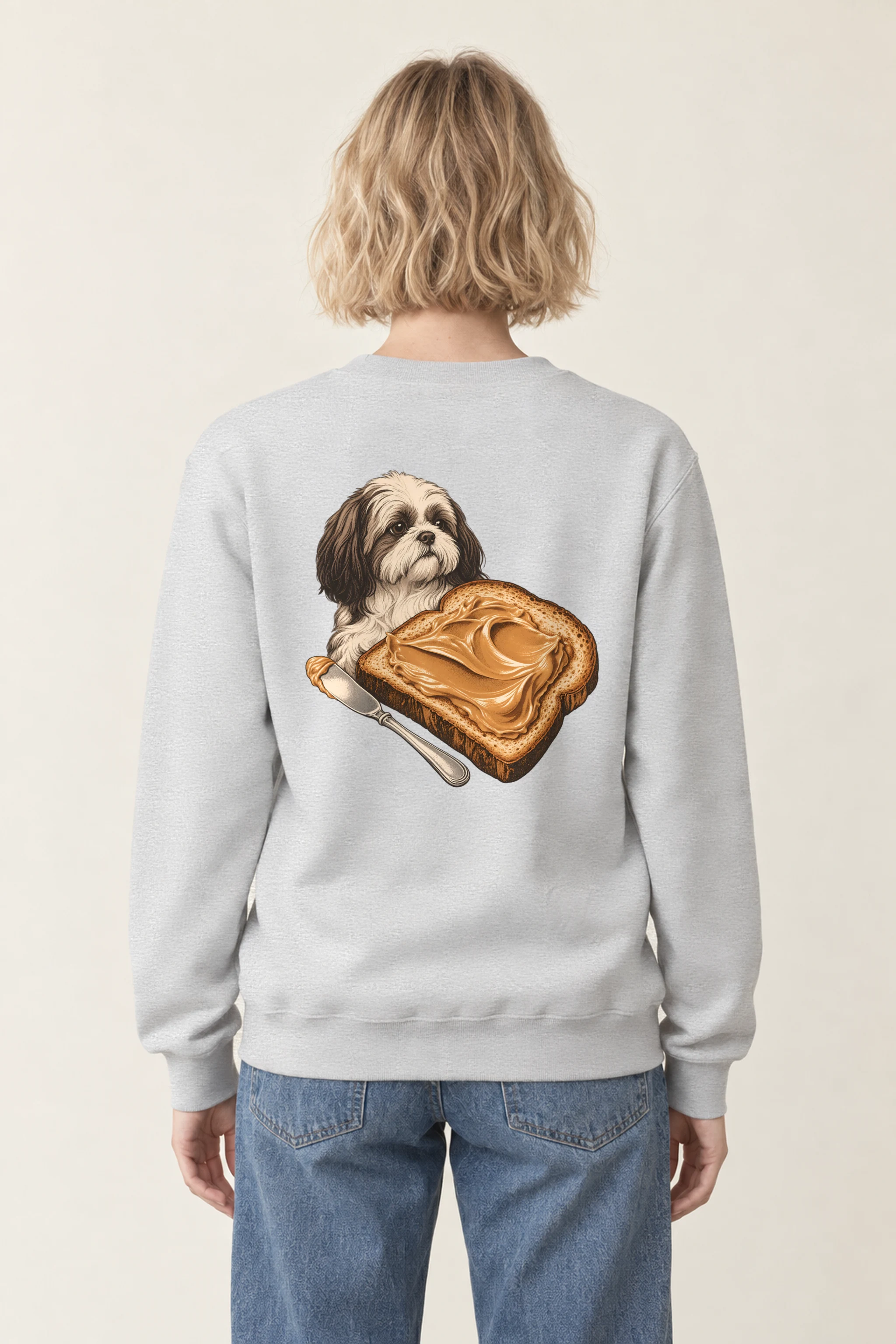 "Shih Tzu Toast" 1 Crewneck Sweatshirt