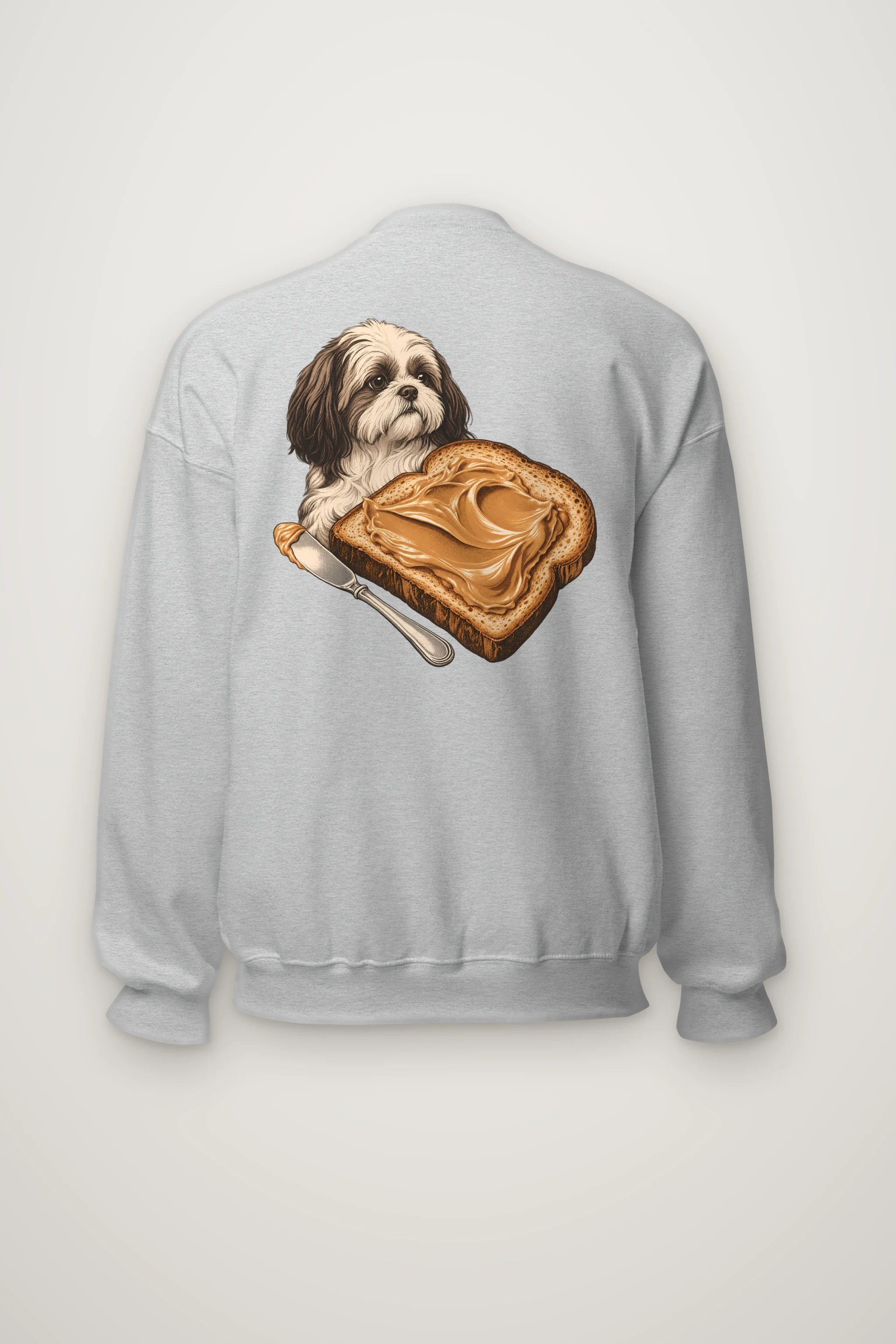 "Shih Tzu Toast" Heavy Blend Unisex Crewneck Sweatshirt