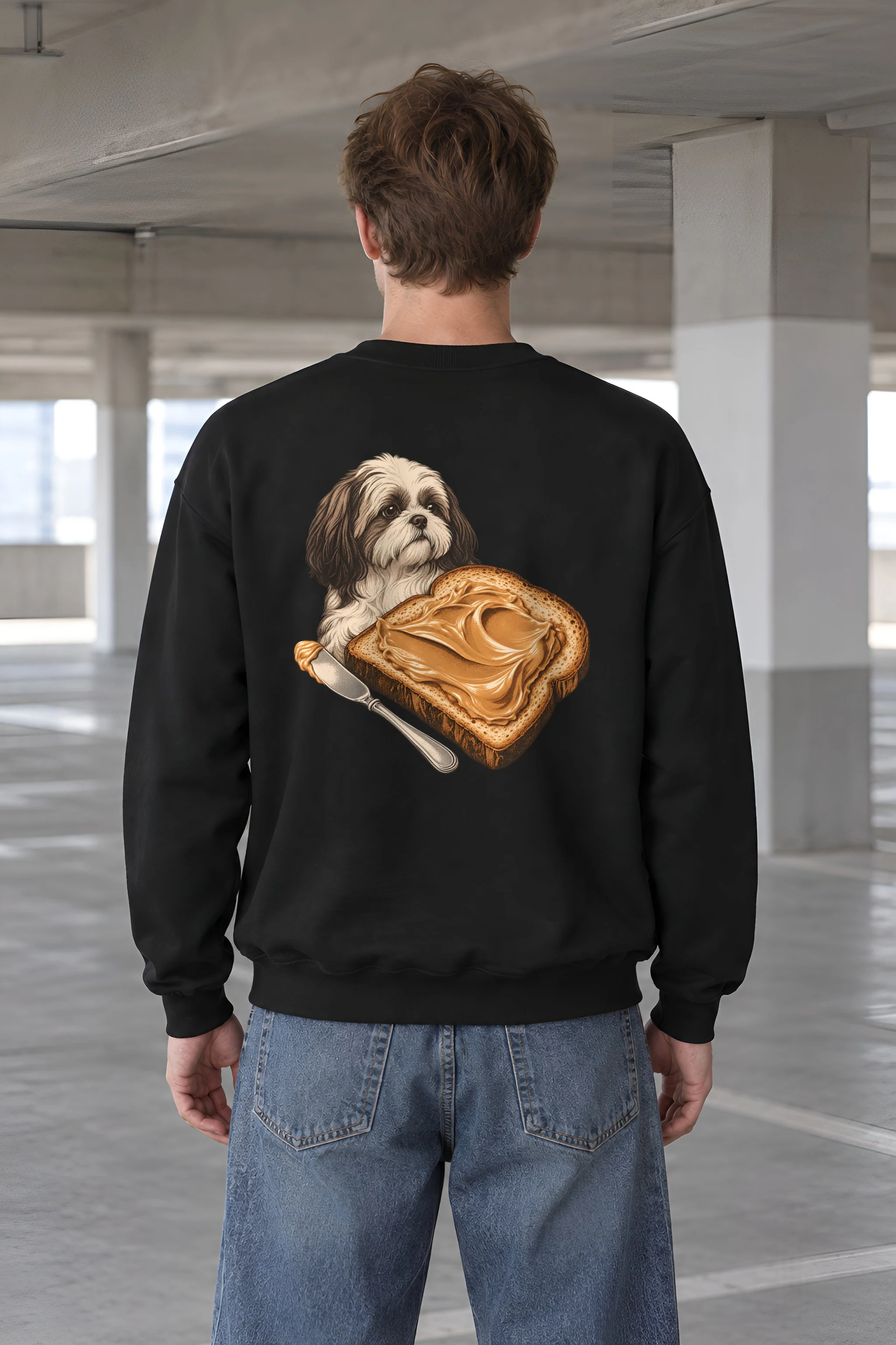 "Shih Tzu Toast" 1 Crewneck Sweatshirt