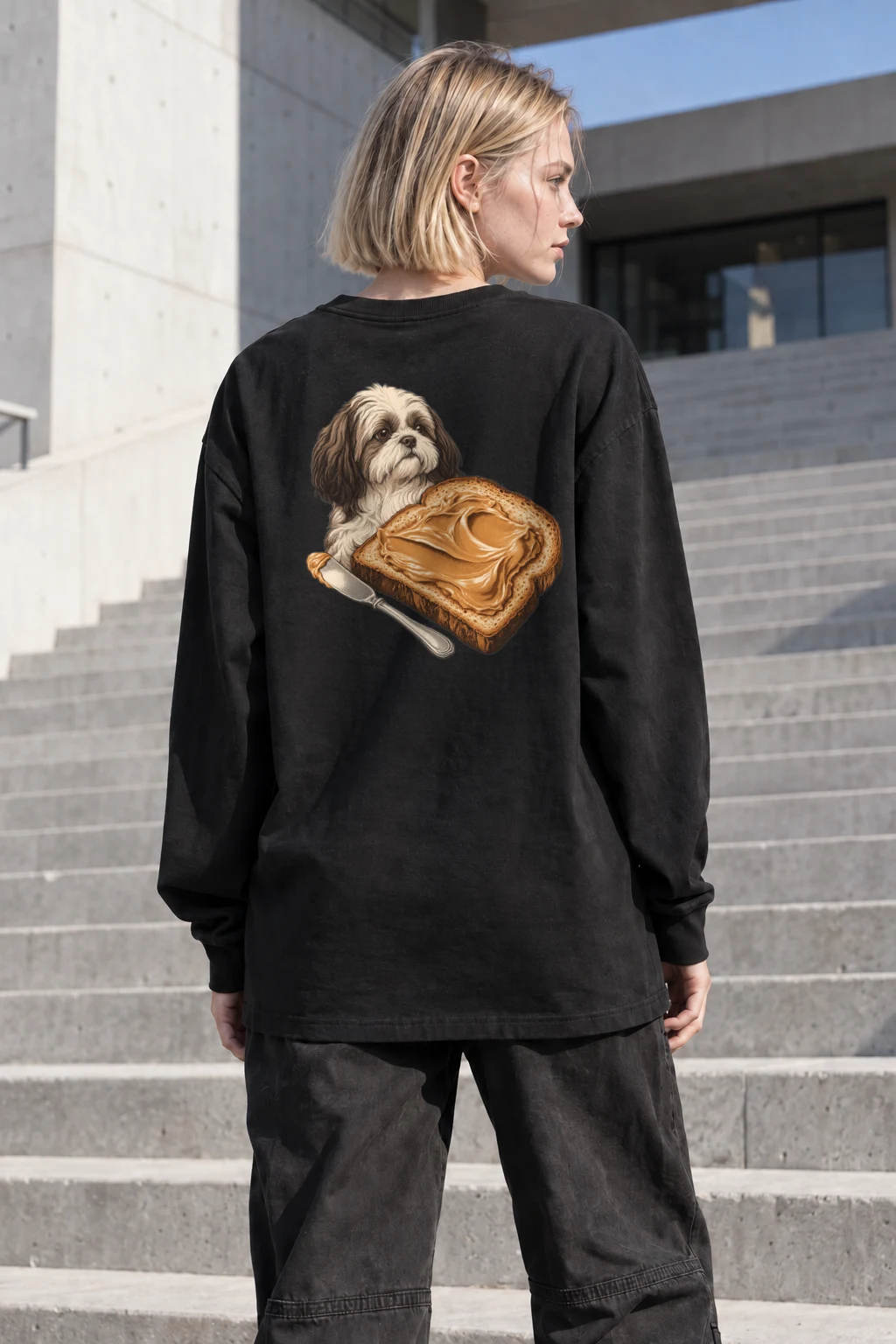 "Shih Tzu Toast" Unisex Longsleeve T-shirt | Gildan 2400