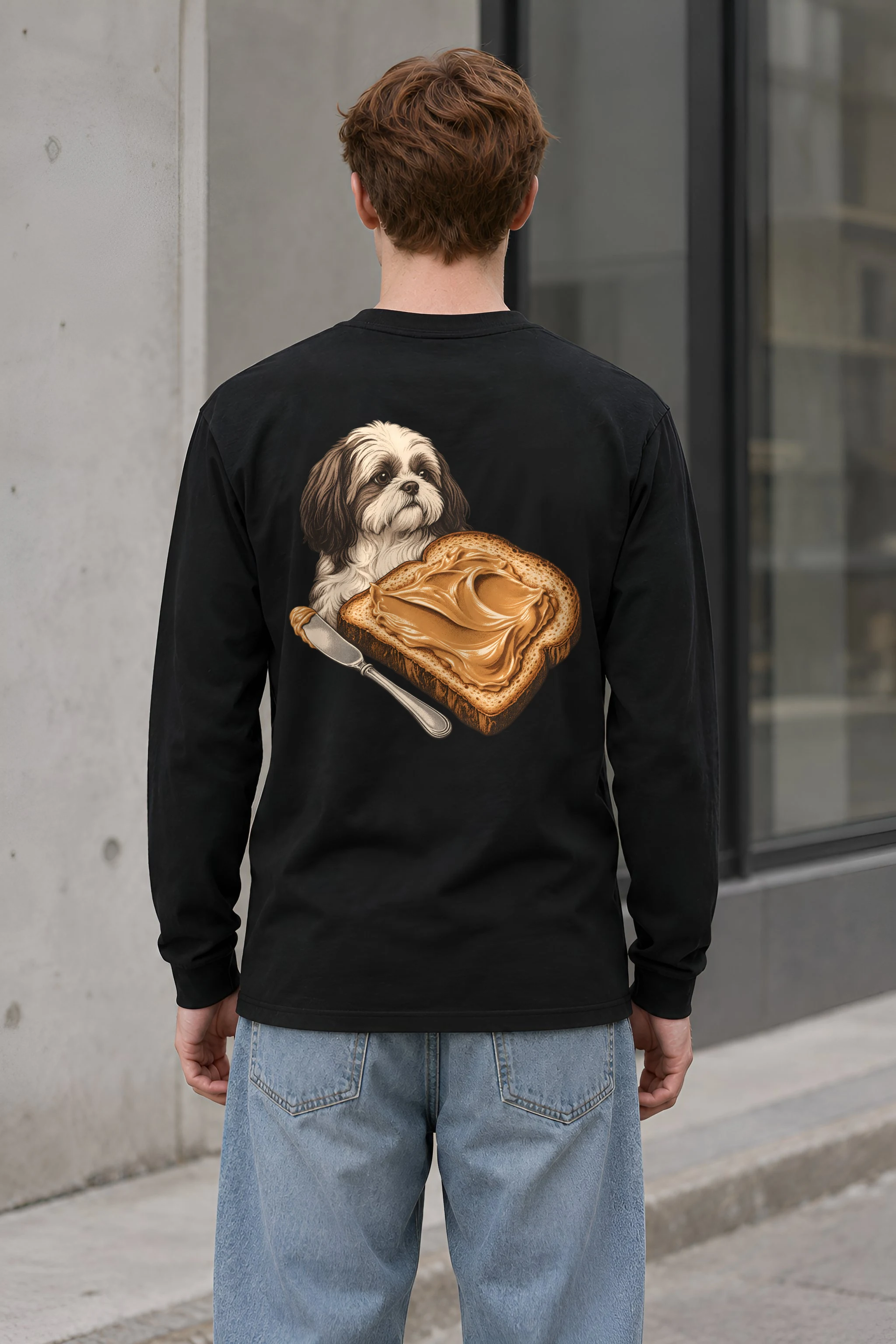 "Shih Tzu Toast" Unisex Longsleeve T-shirt