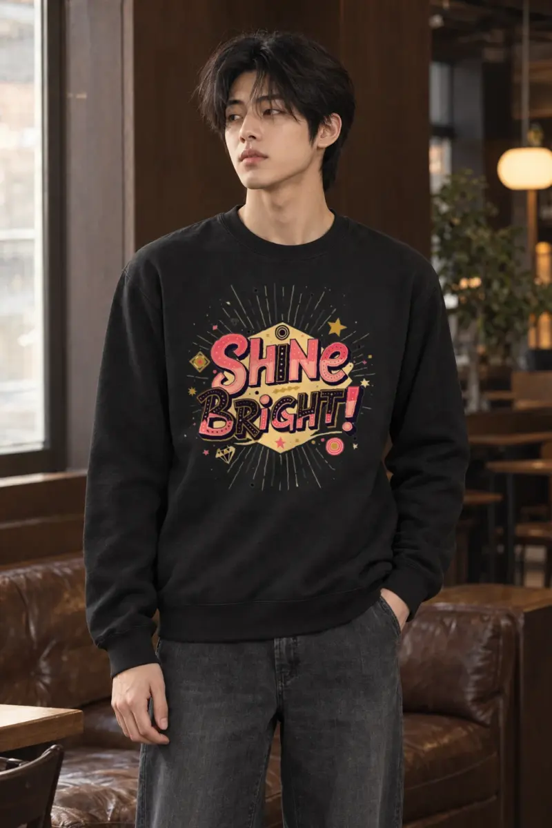 "Shine Bright" Heavy Blend Unisex Crewneck Sweatshirt | Gildan 18000