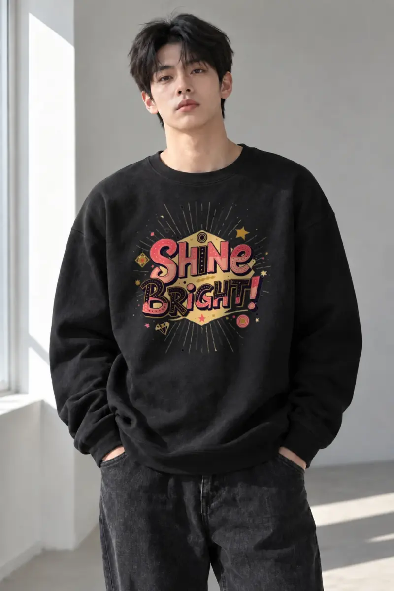 “Shine Bright” Heavy Blend Unisex Crewneck Sweatshirt | Gildan 18000