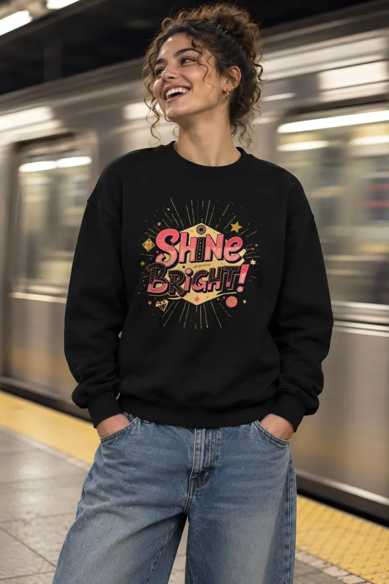 "Shine Bright" Heavy Blend Unisex Crewneck Sweatshirt