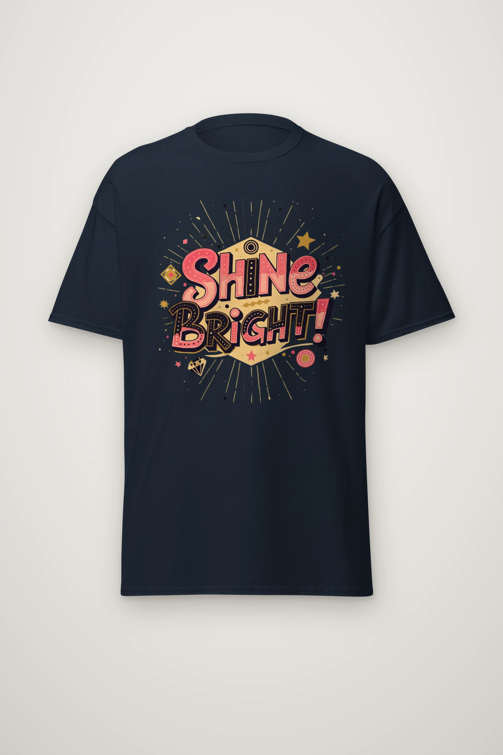 "Shine Bright" Heavyweight Unisex Crewneck T-shirt