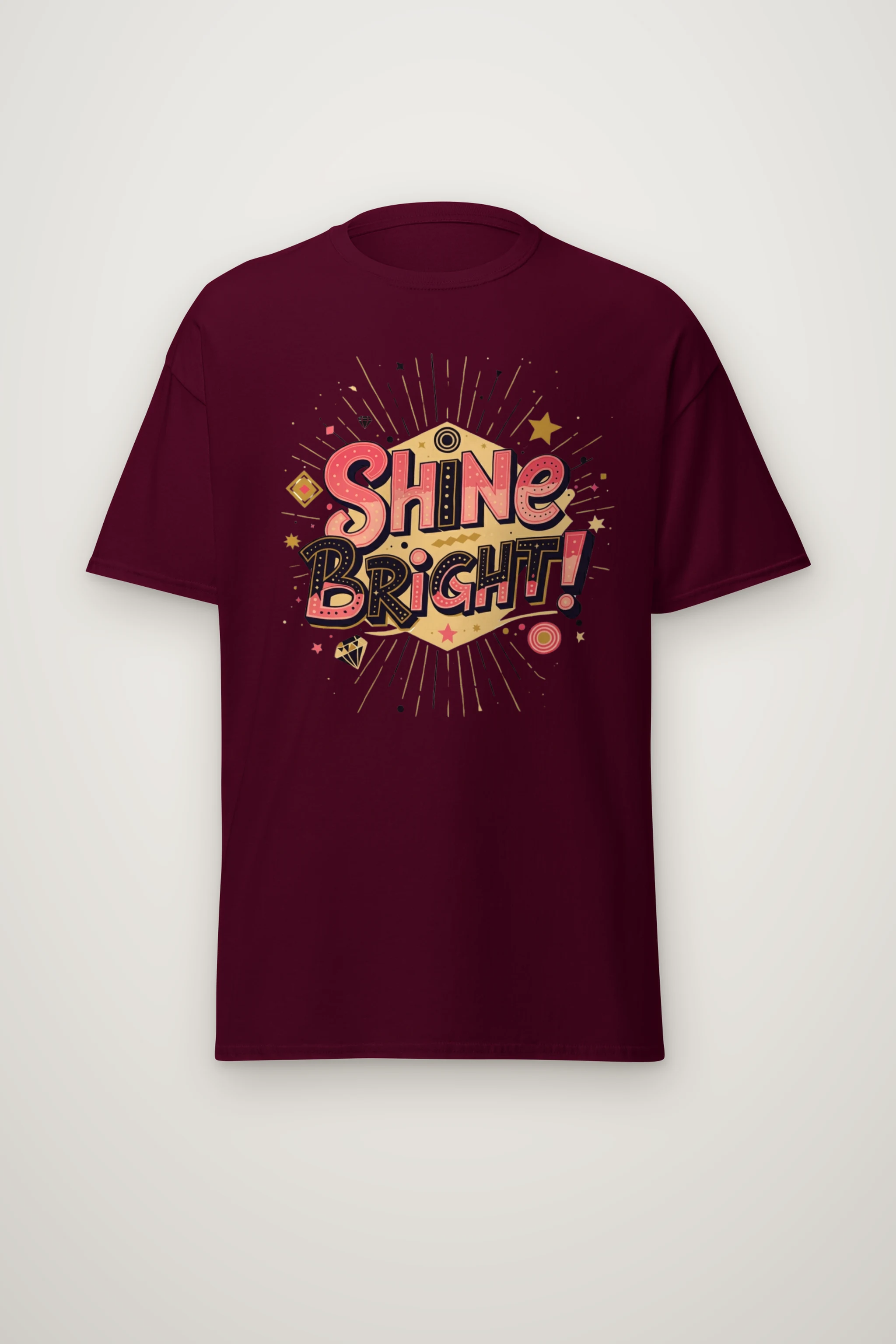 "Shine Bright" Heavyweight Unisex Crewneck T-shirt