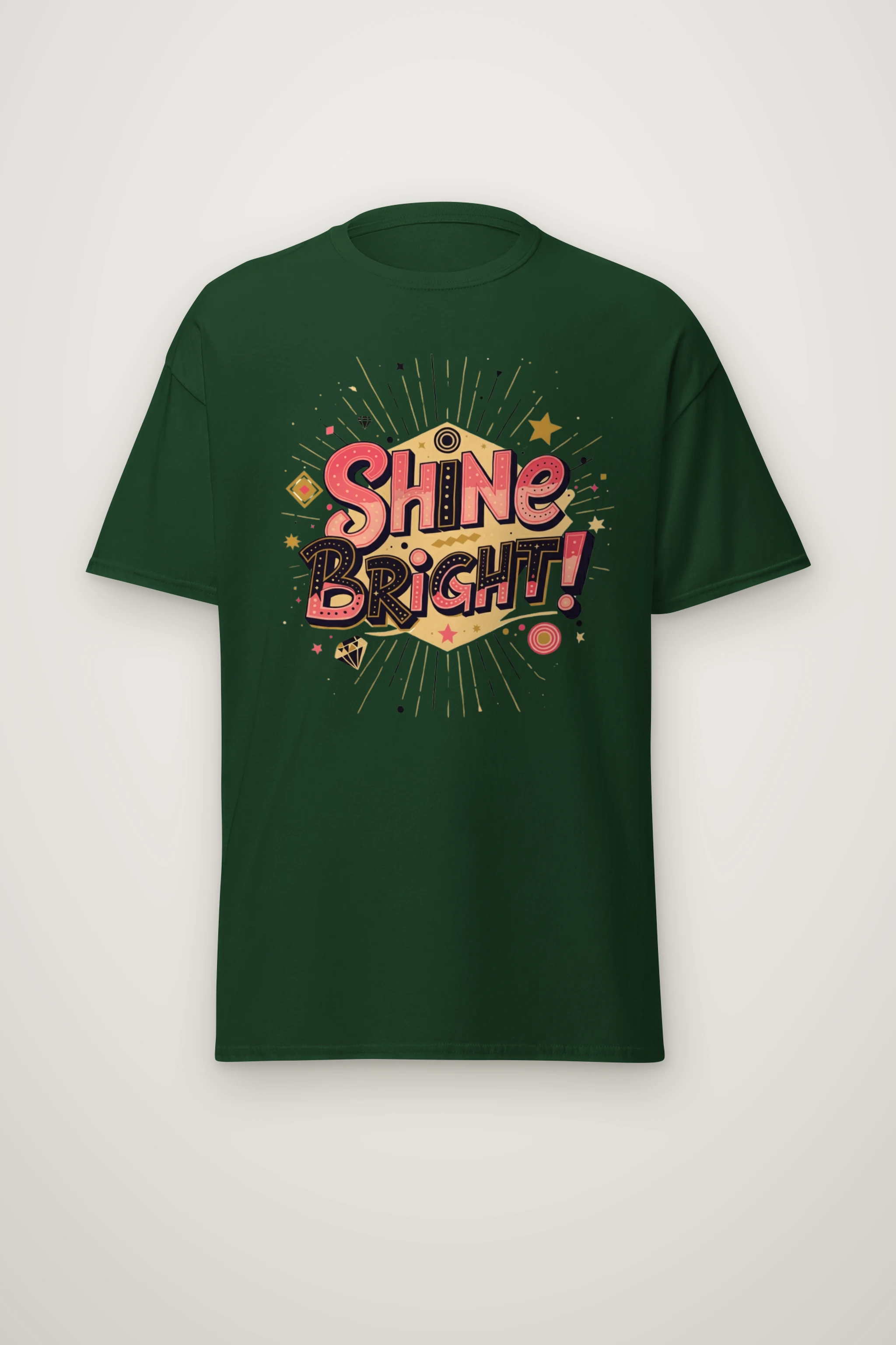 "Shine Bright" Heavyweight Unisex Crewneck T-shirt