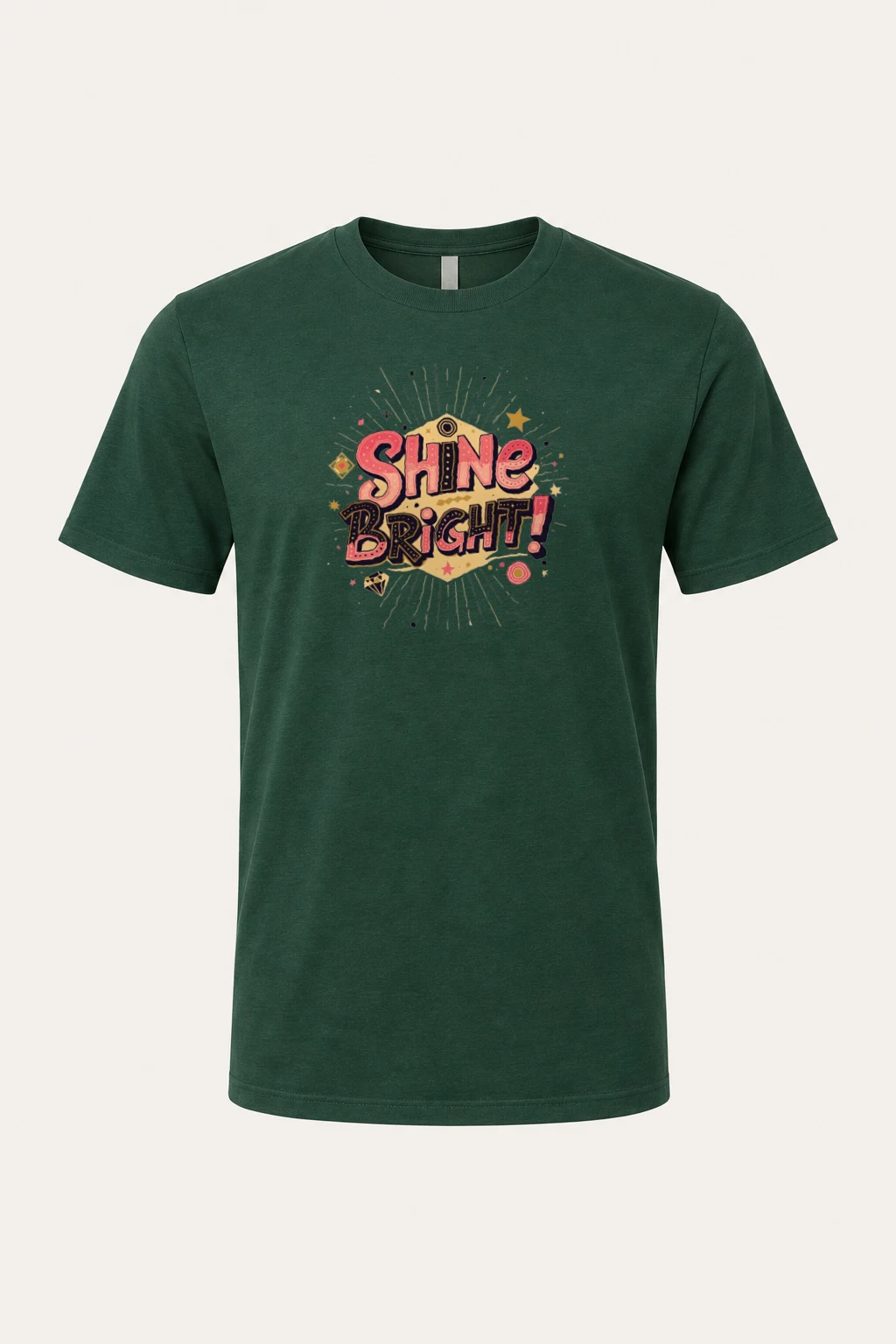"Shine Bright" Heavyweight Unisex Crewneck T-shirt | Gildan 5000