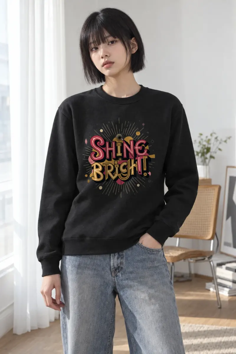 "Shine Bright Sunburst" Heavy Blend Unisex Crewneck Sweatshirt
