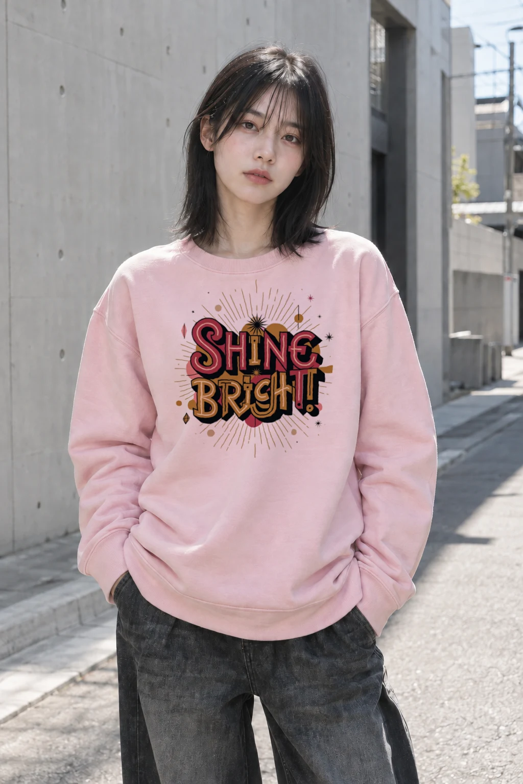 "Shine Bright Sunburst" Heavy Blend Unisex Crewneck Sweatshirt | Gildan 18000