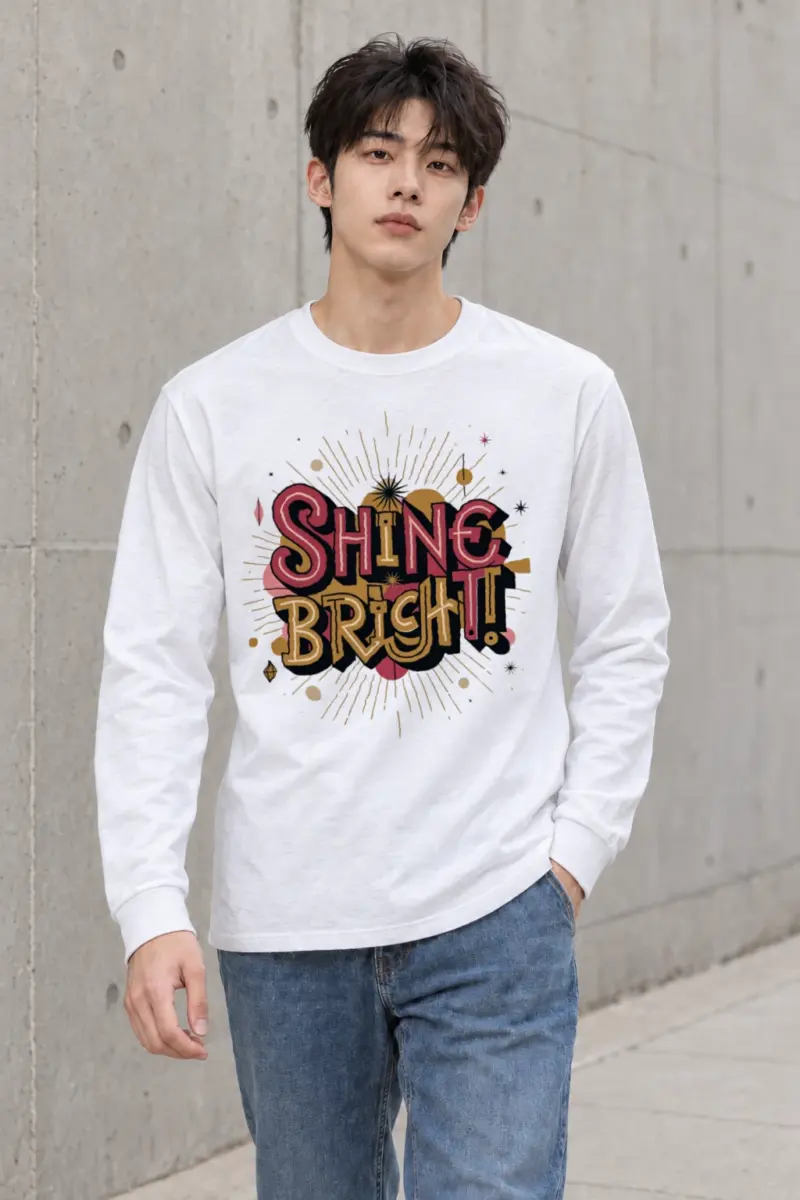 "Shine Bright Sunburst" Unisex Longsleeve T-shirt | Gildan 2400