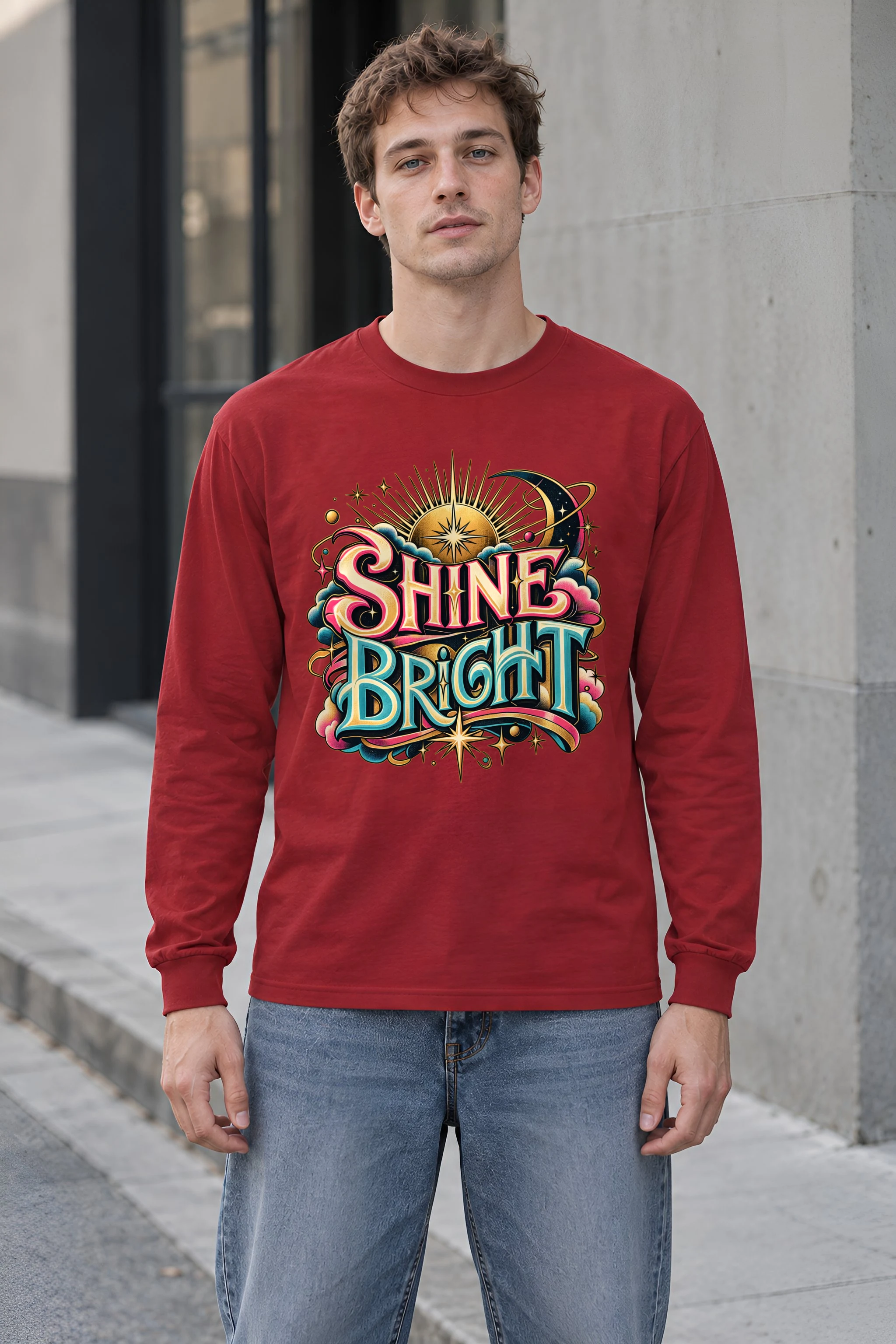 "Crescent Sun Radiance" Unisex Longsleeve T-shirt