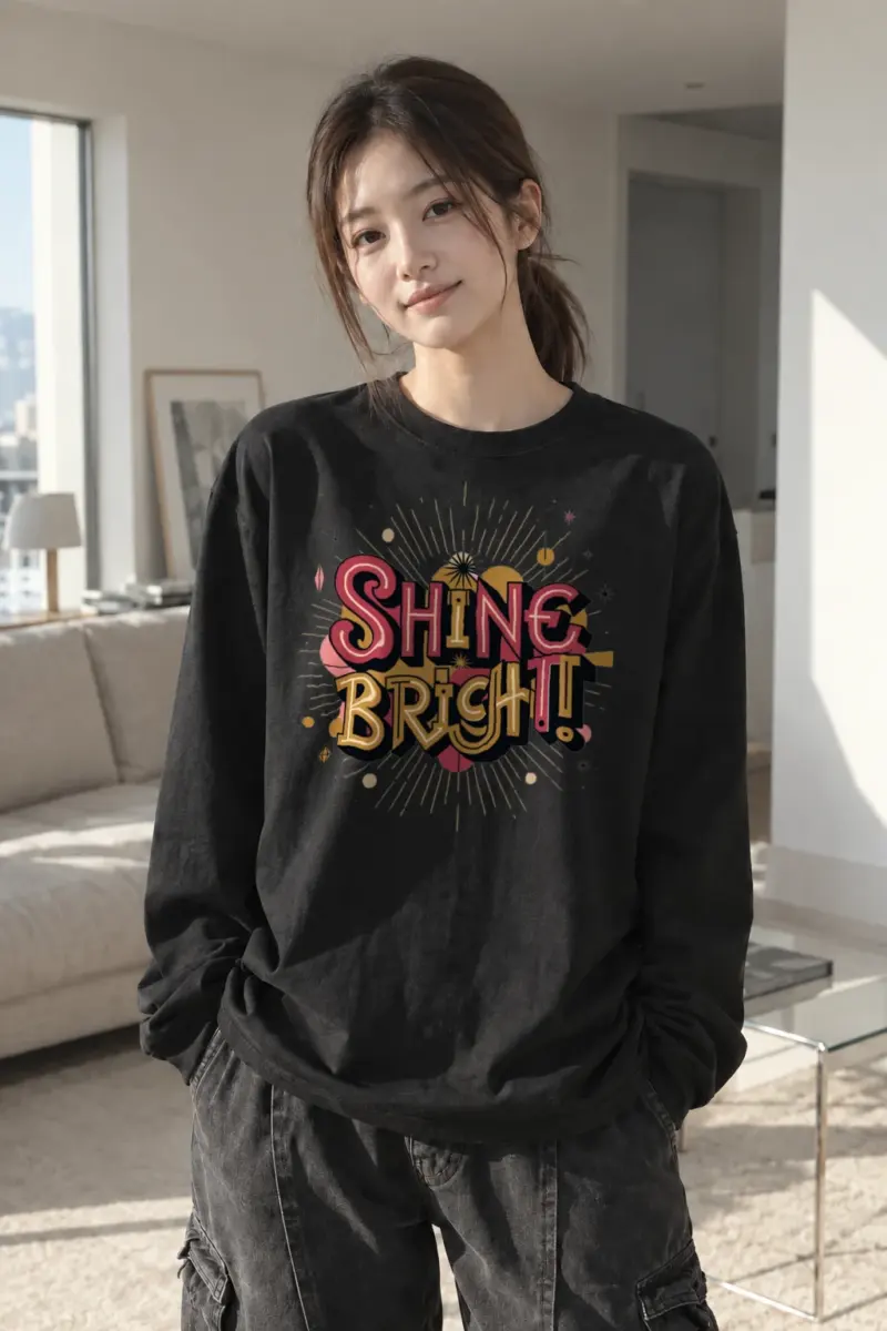 “Shine Bright” Unisex Longsleeve T-shirt | Gildan 2400