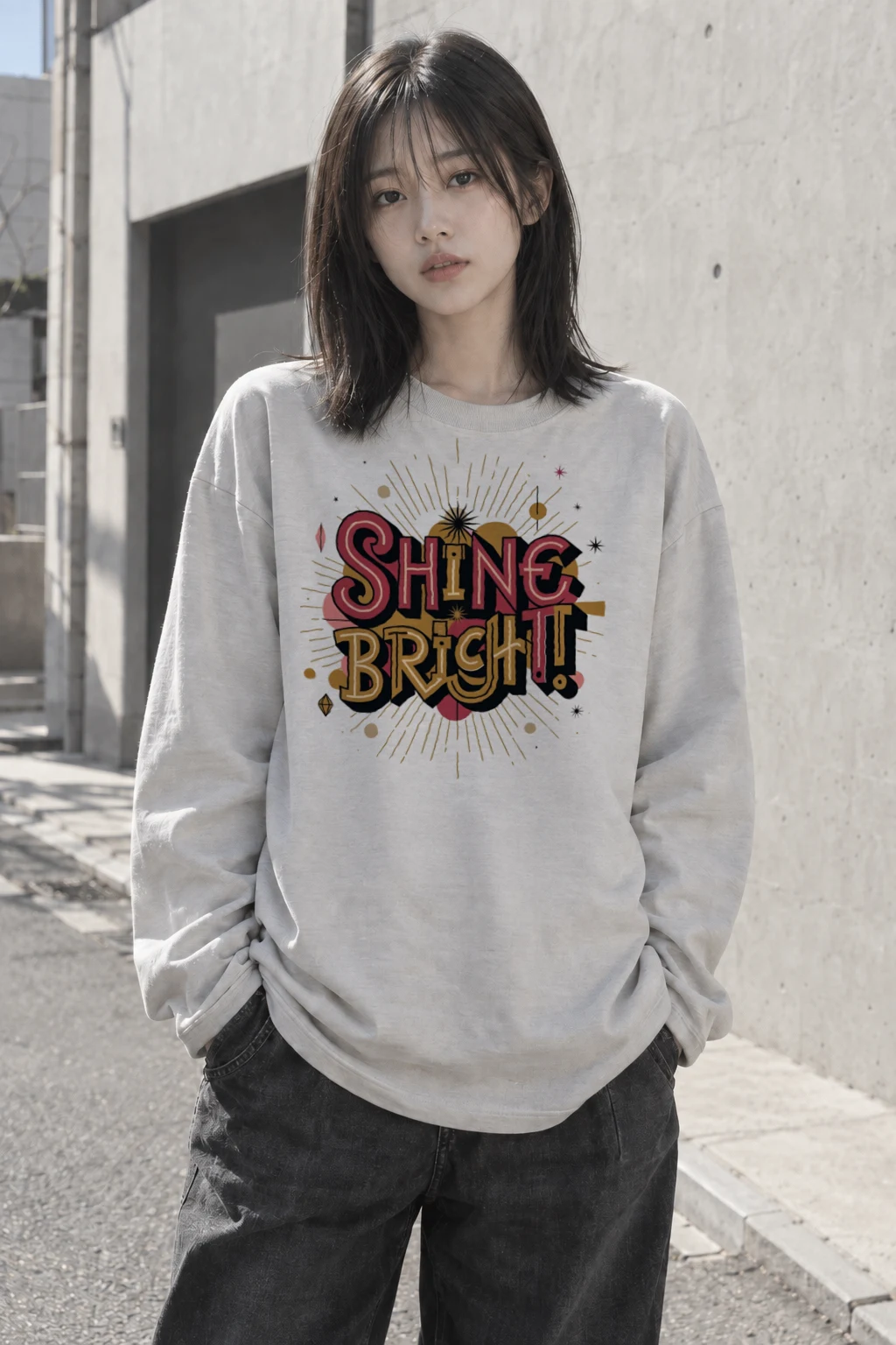 "Shine Bright" Unisex Longsleeve T-shirt | Gildan 2400